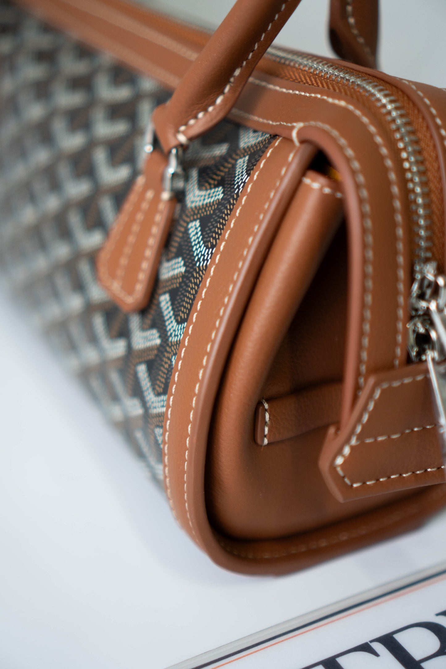 Bonbonnière Bag – Black & Tan Goyrdine Canvas