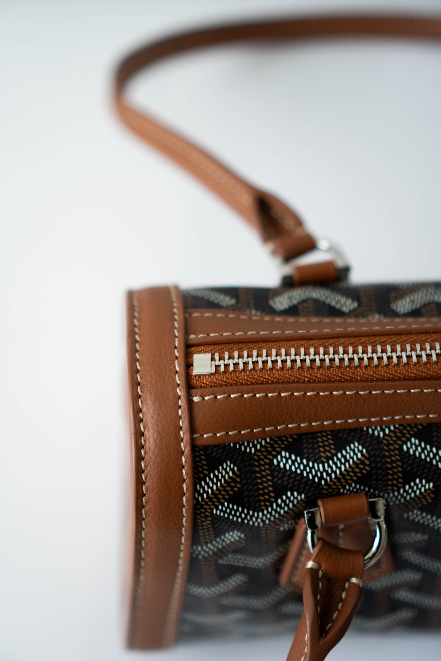 Bonbonnière Bag – Black & Tan Goyrdine Canvas