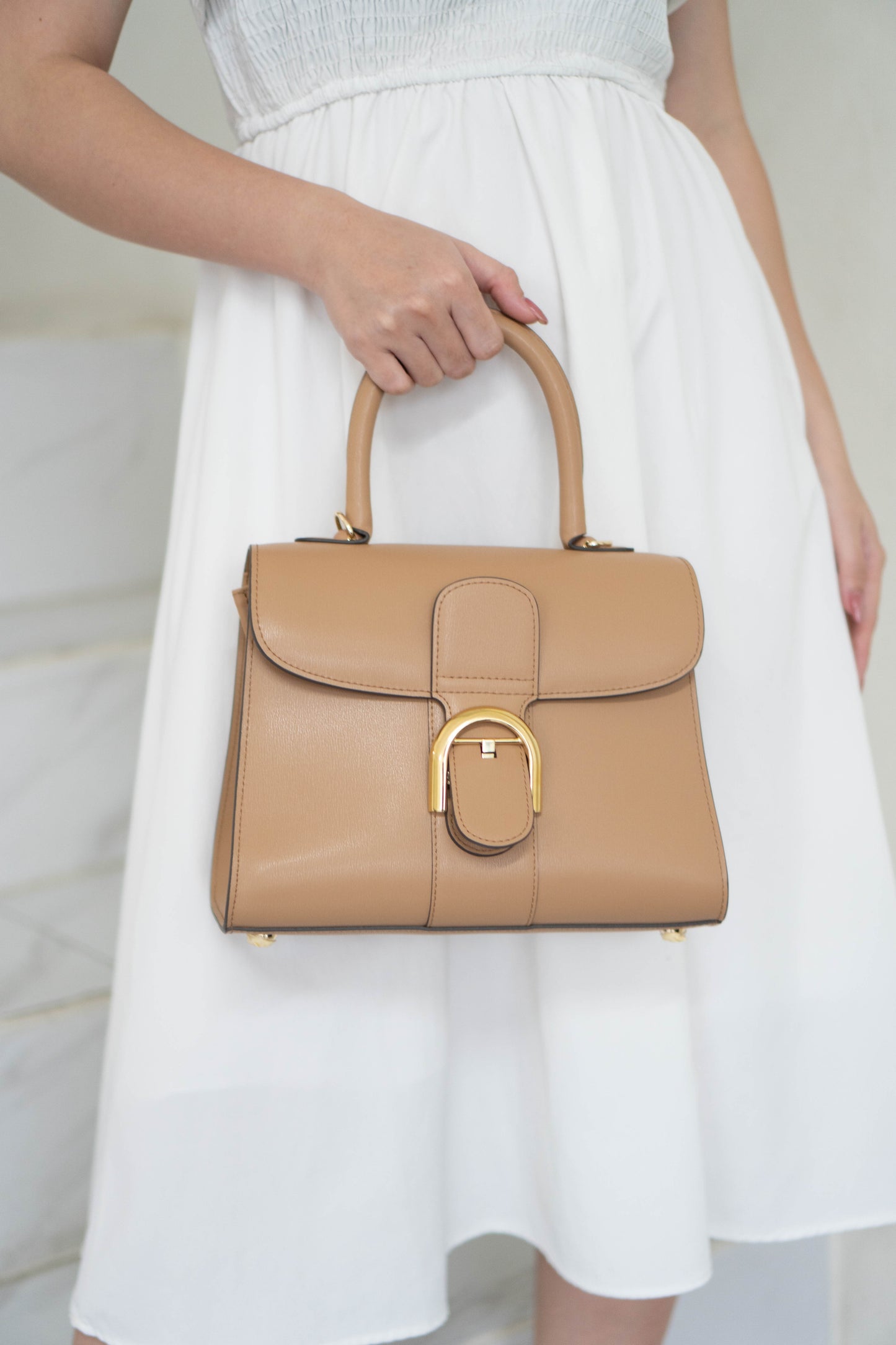 Brillant PM – Vison (warm taupe) Box Calf