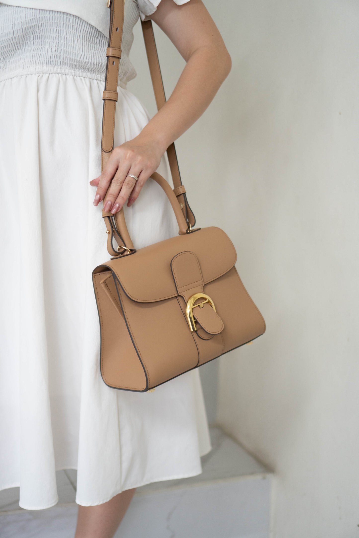 Brillant PM – Vison (warm taupe) Box Calf