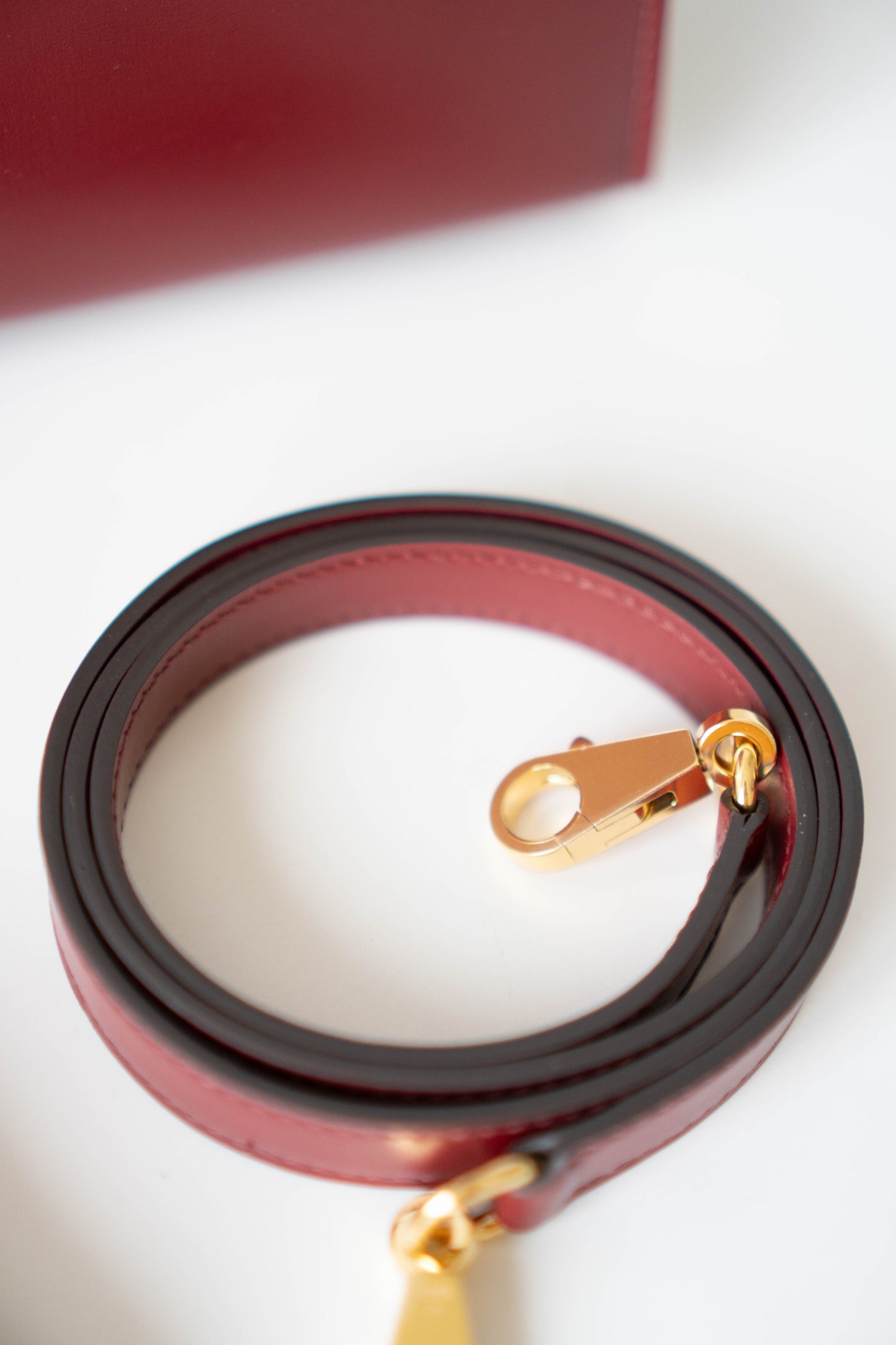 KL 25 Sellier – Rouge H Box Leather with Gold Hardware