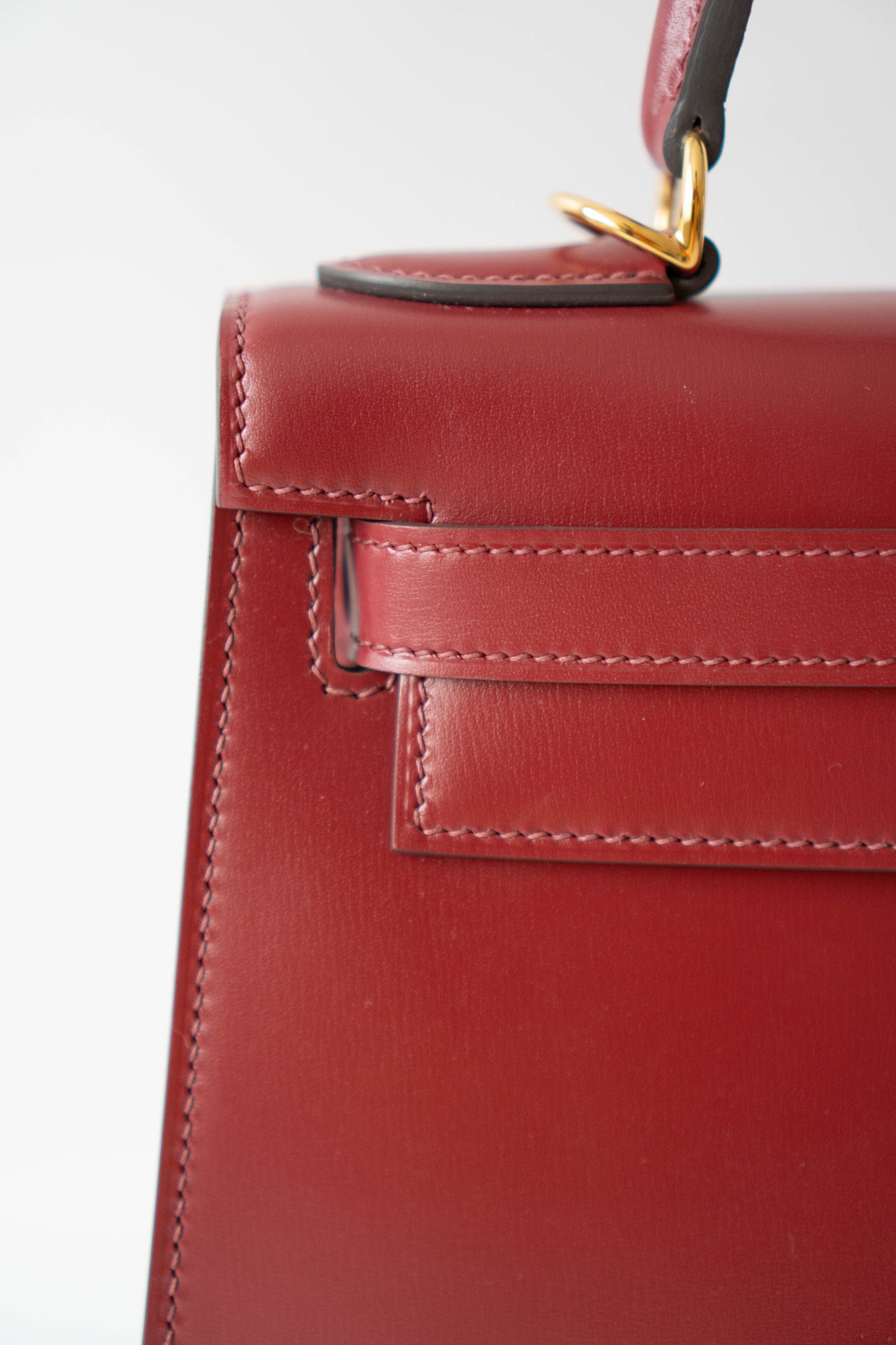 KL 28 Box in Rouge with Gold Hardware