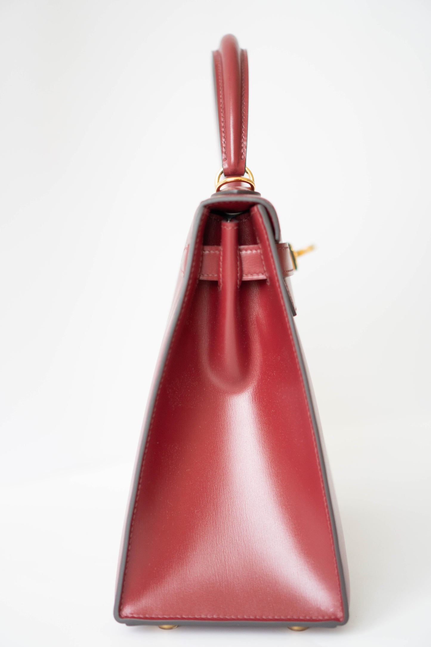 KL 25 Sellier – Rouge H Box Leather with Gold Hardware