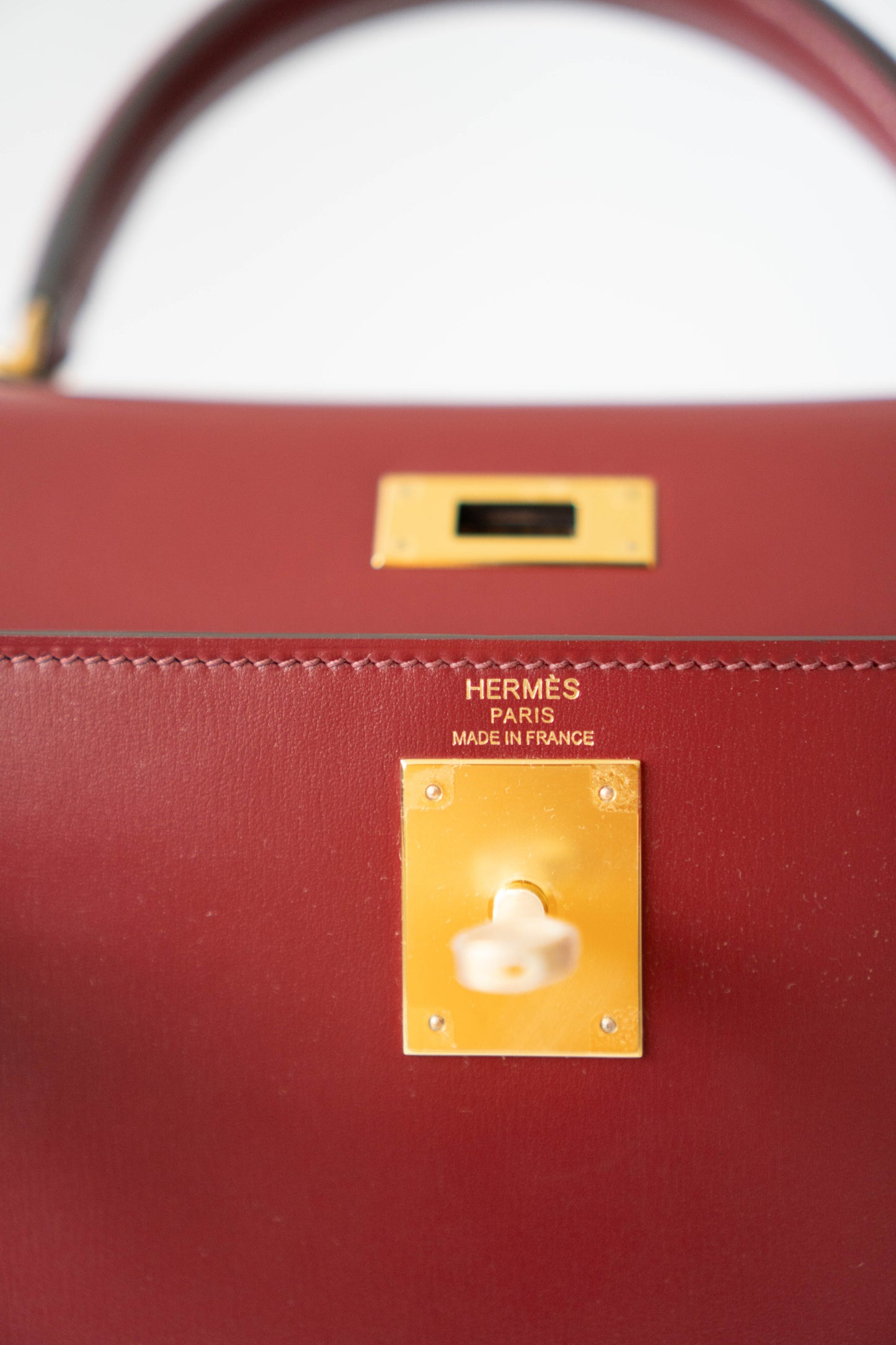 KL 28 Box in Rouge with Gold Hardware