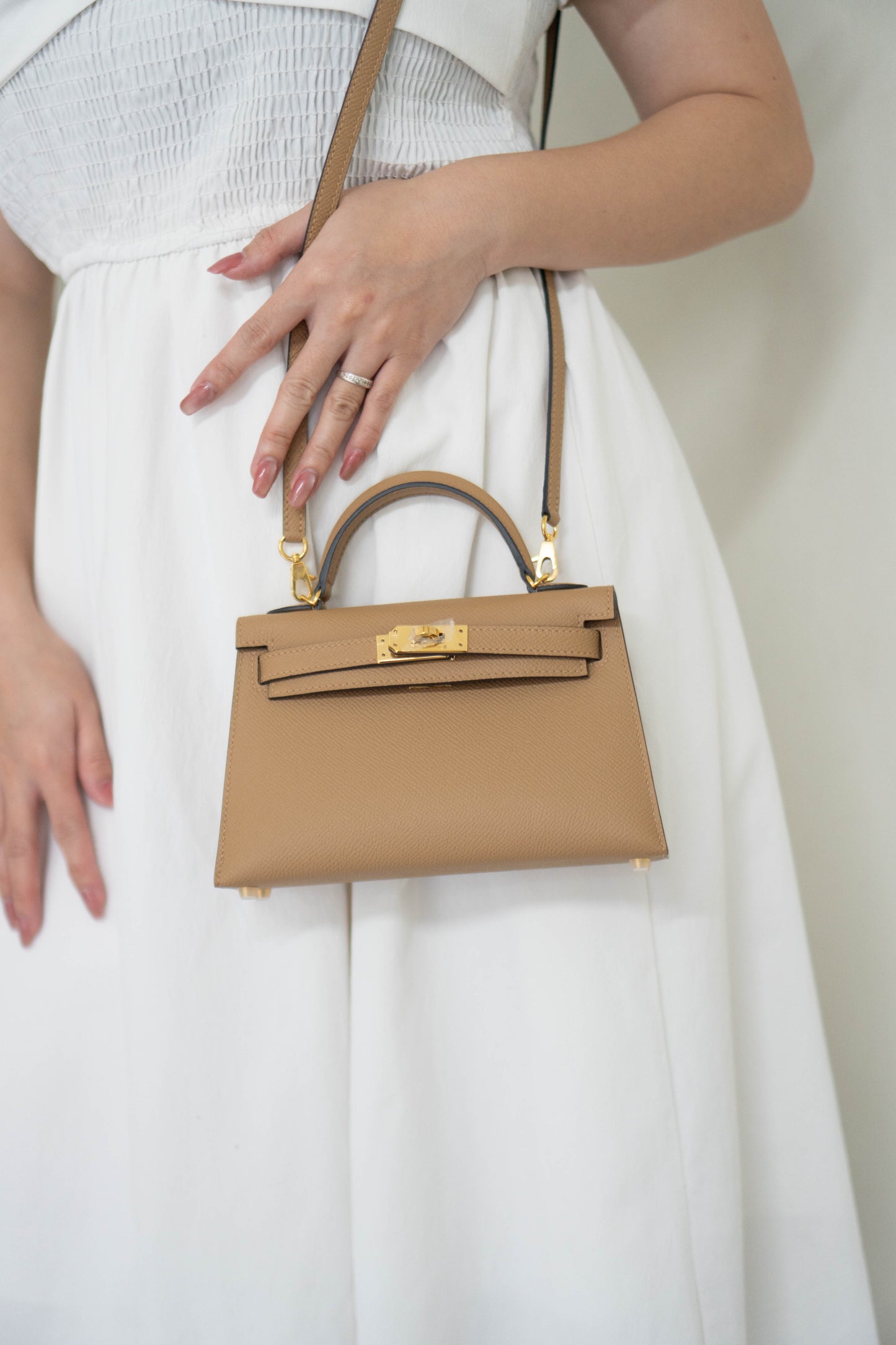 Mini KL II – Chai Epsom with Gold Hardware