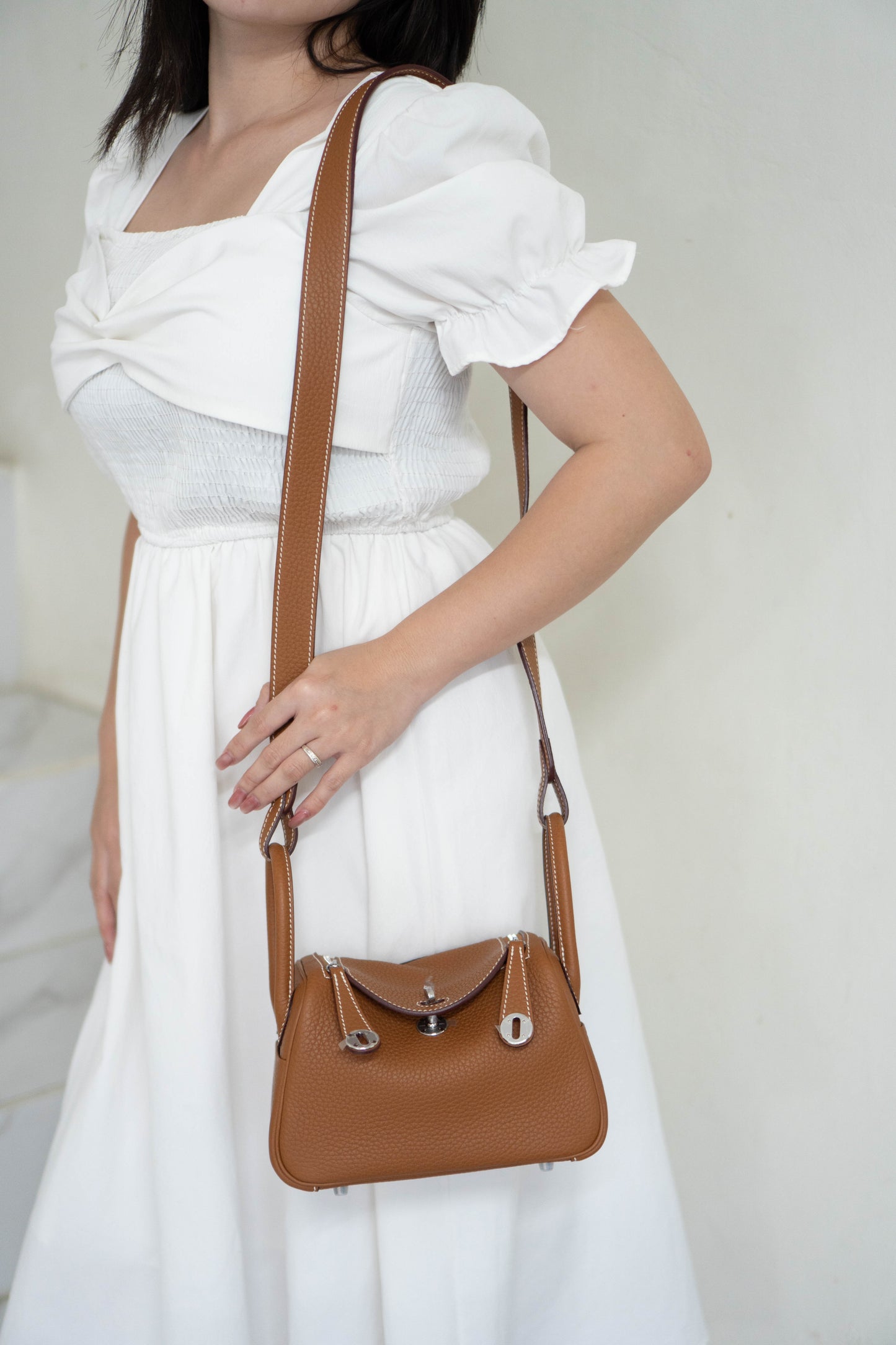 Mini Lind – Gold Clemence with Palladium Hardware