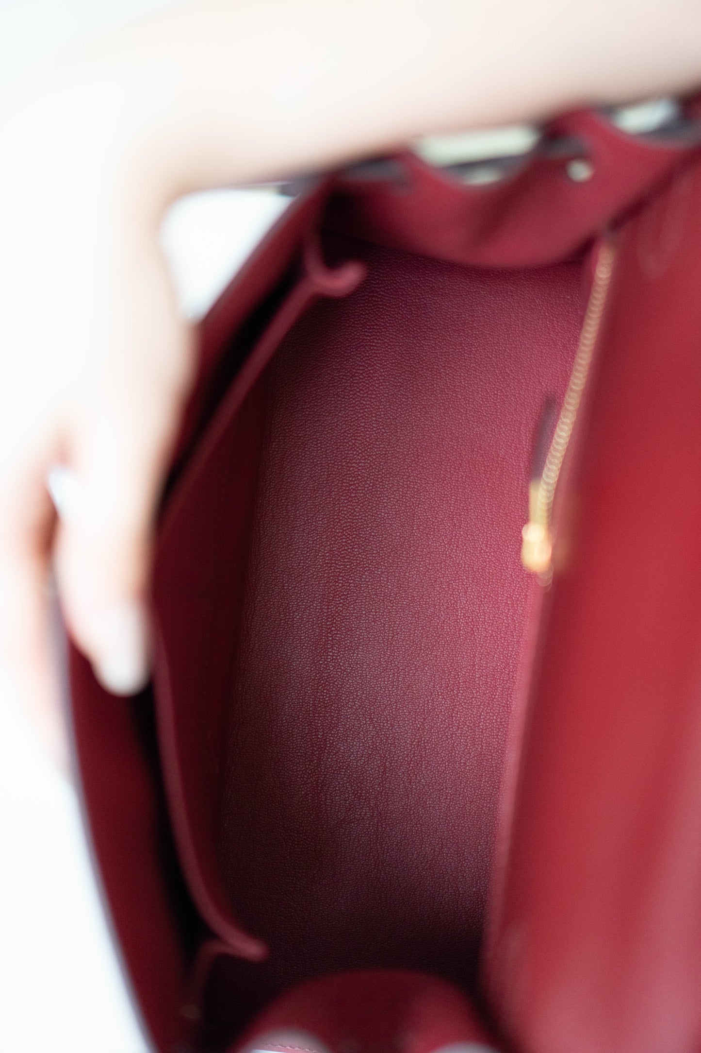 KL 28 Box in Rouge with Gold Hardware