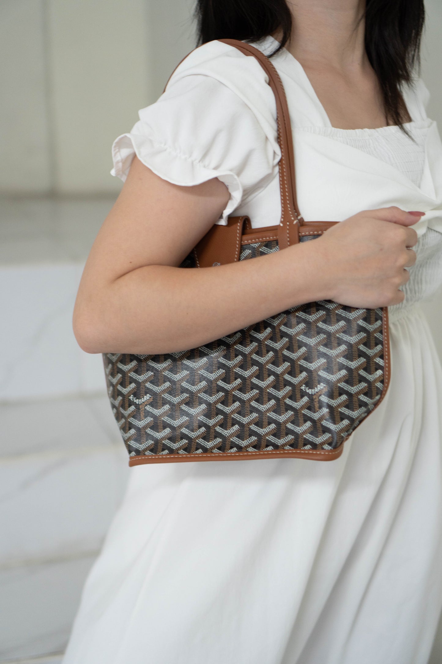 Mini Anjou – Black & Tan Goyrdine Canvas