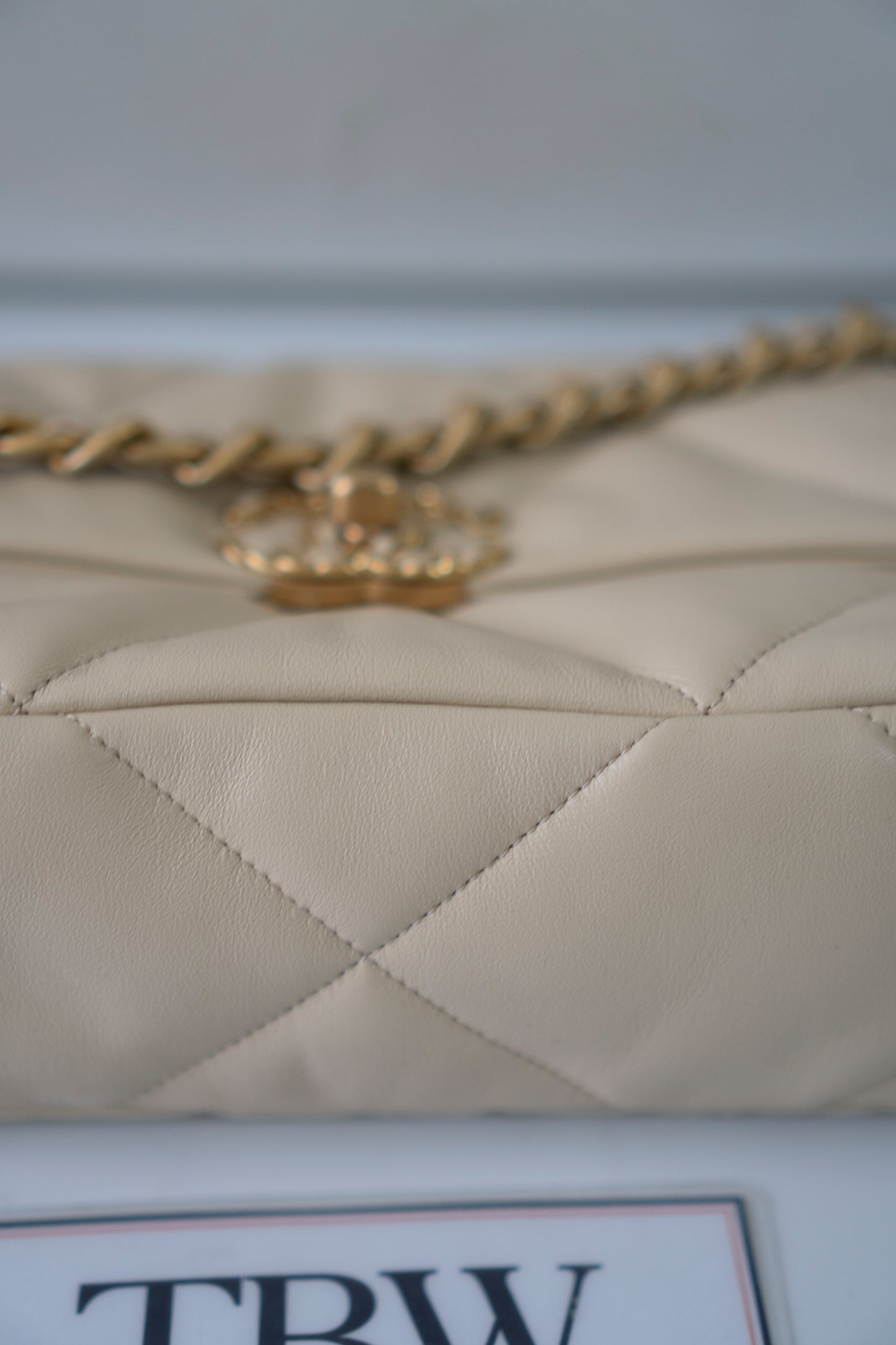 C19 Small – Beige Lambskin with Mixed Metal Hardware