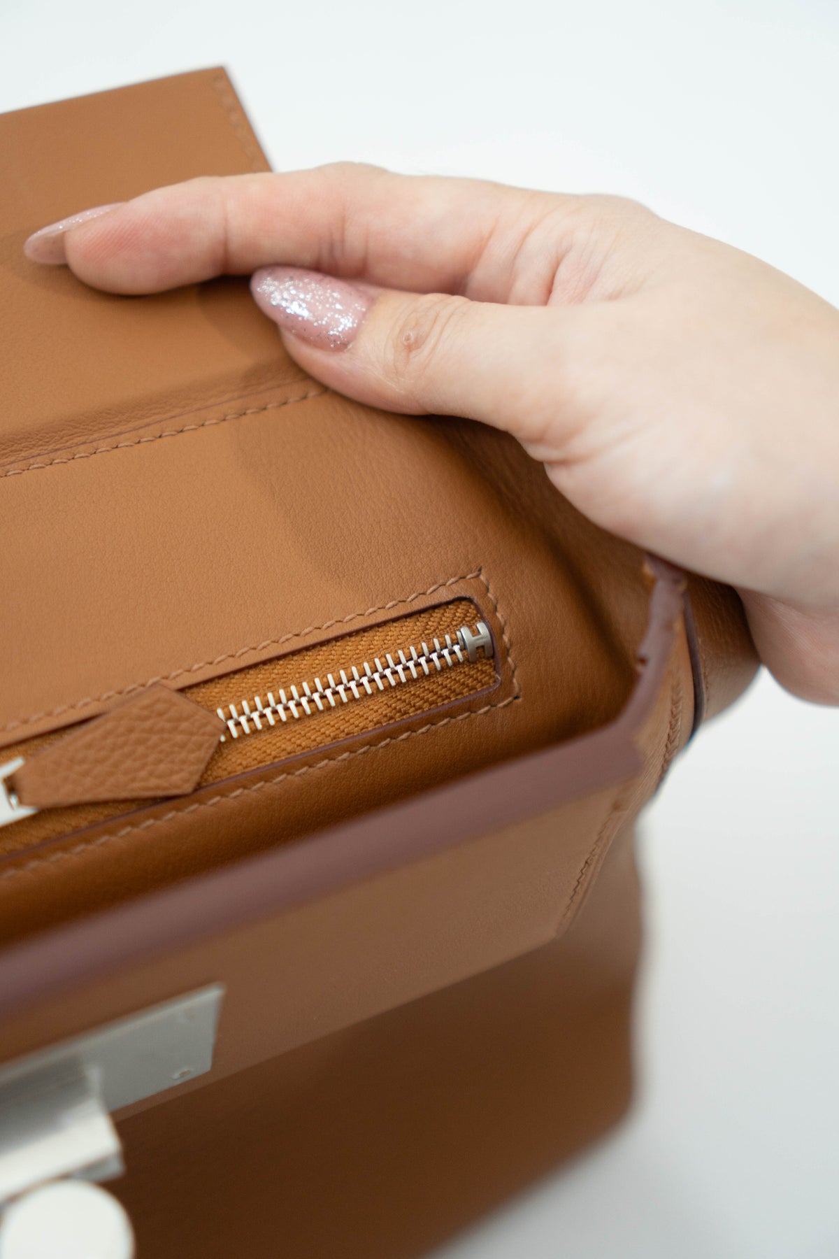 24/24 21 Bag – Gold Togo & Swift Leather