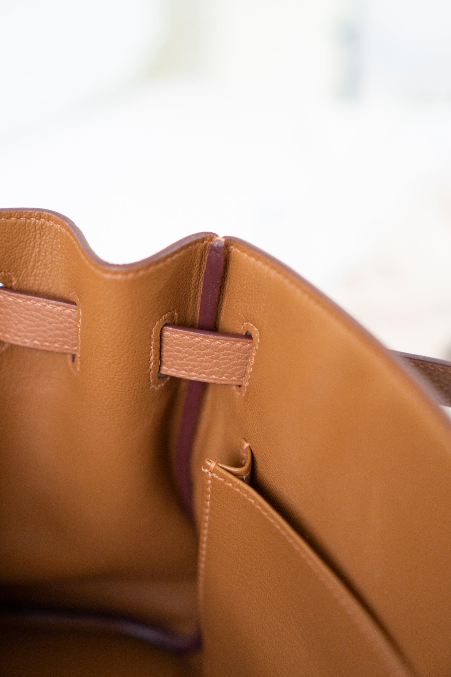 KL Shoulder 42 – Gold Clemence Leather with Palladium Hardware