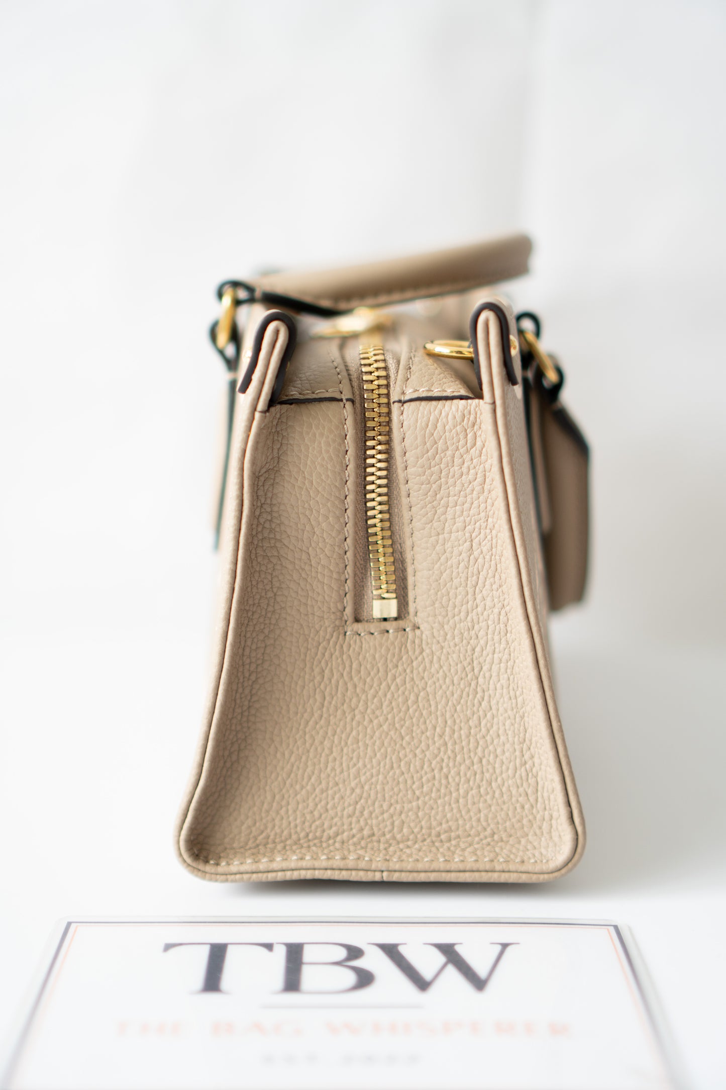 OnTheGo East-West Tote – Tourterelle Monogram Embossed Leather with Gold Hardware