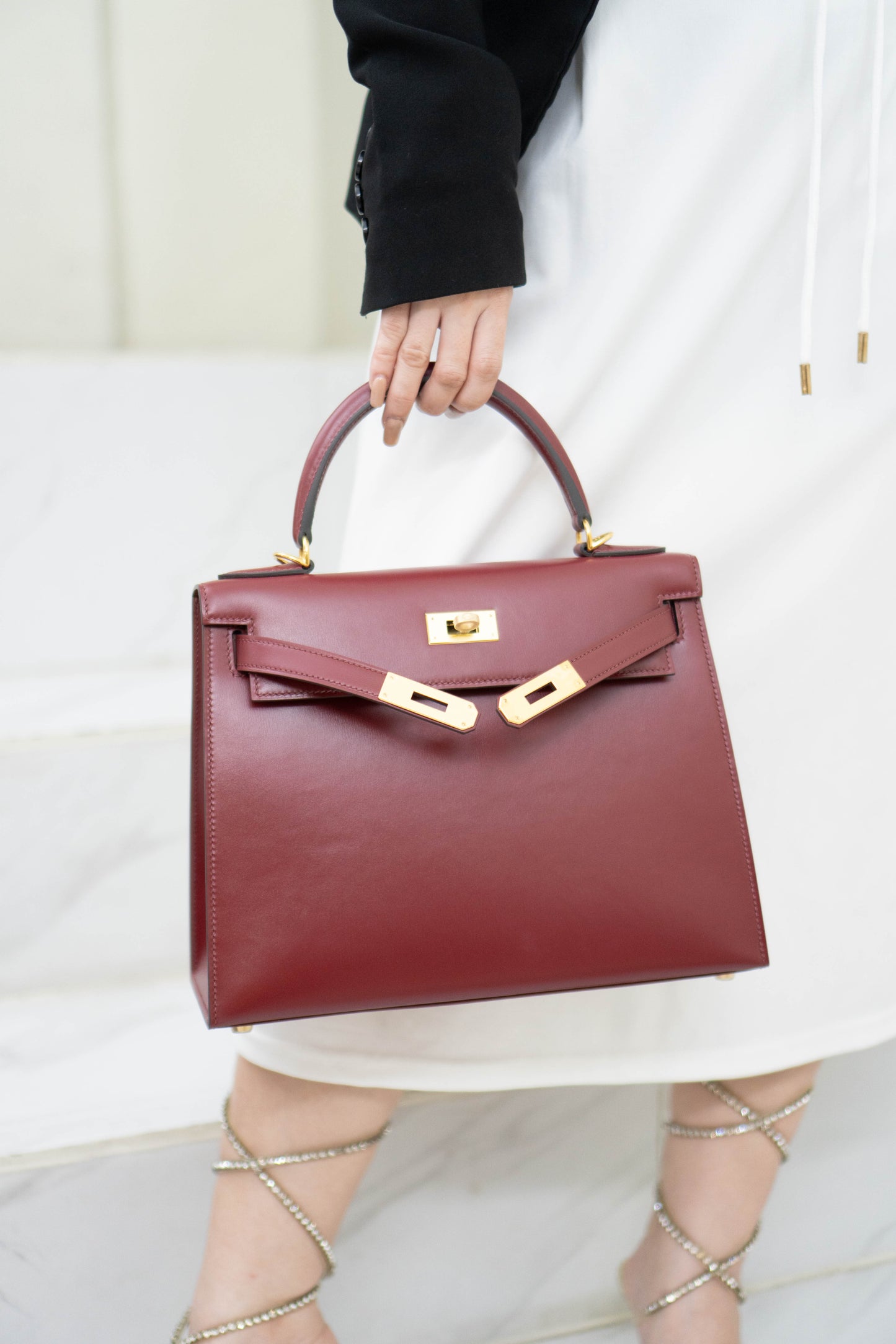 KL 28 Box in Rouge with Gold Hardware