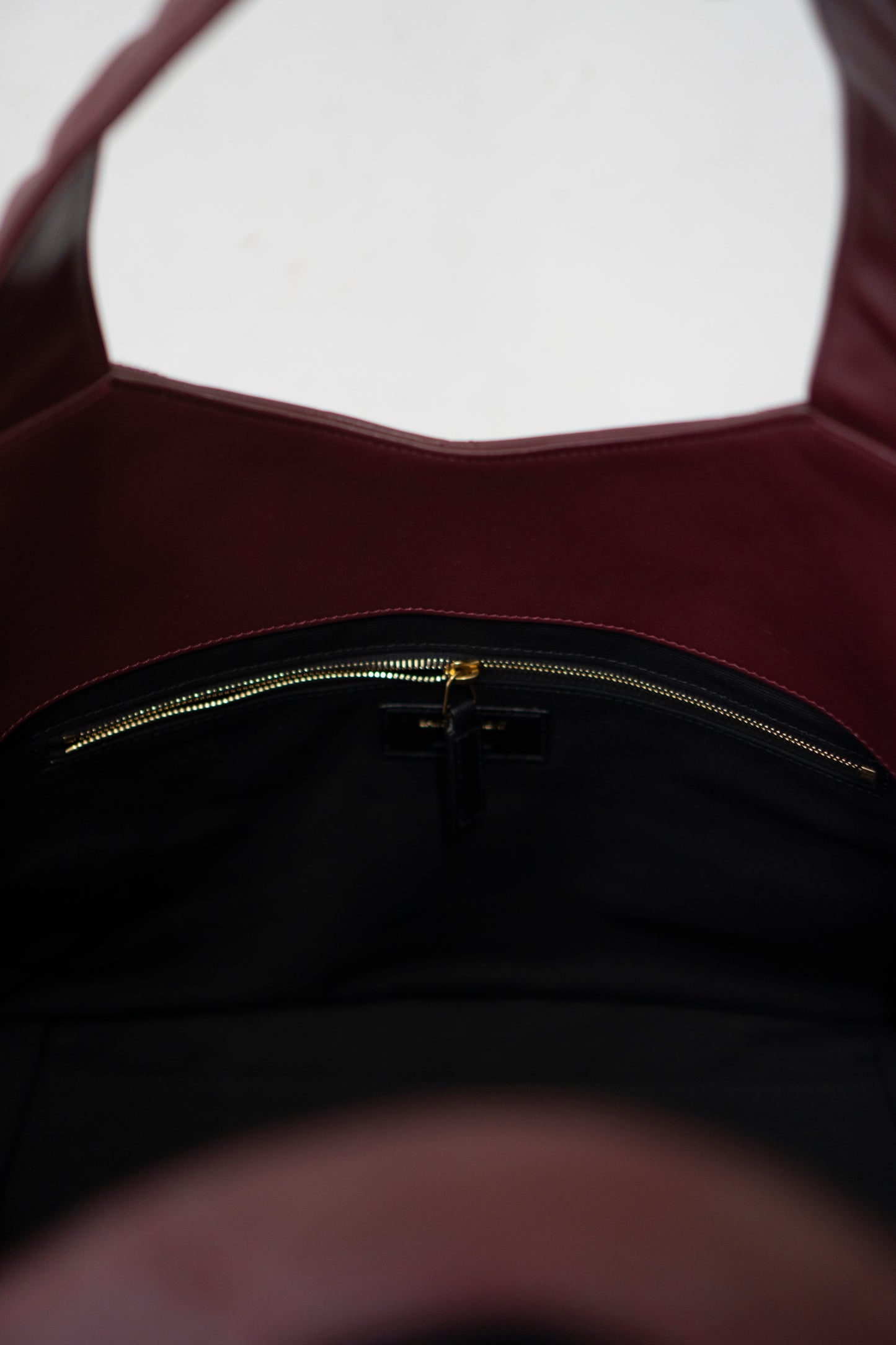 Icare Medium Tote – Bordeaux Lambskin with Gold Hardware