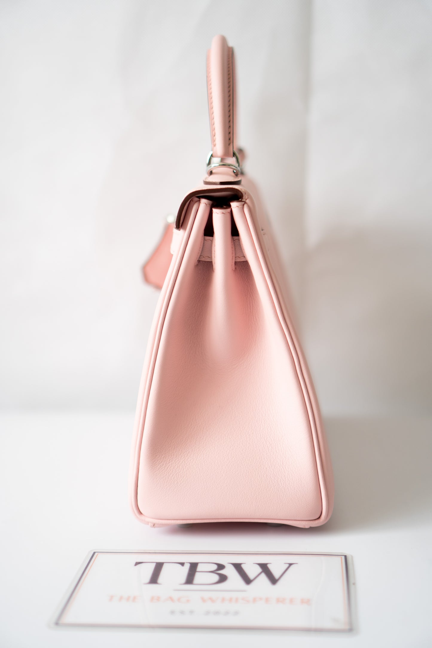 KL 25 Top Handle Bag – Rose Sakura Swift with Palladium Hardware