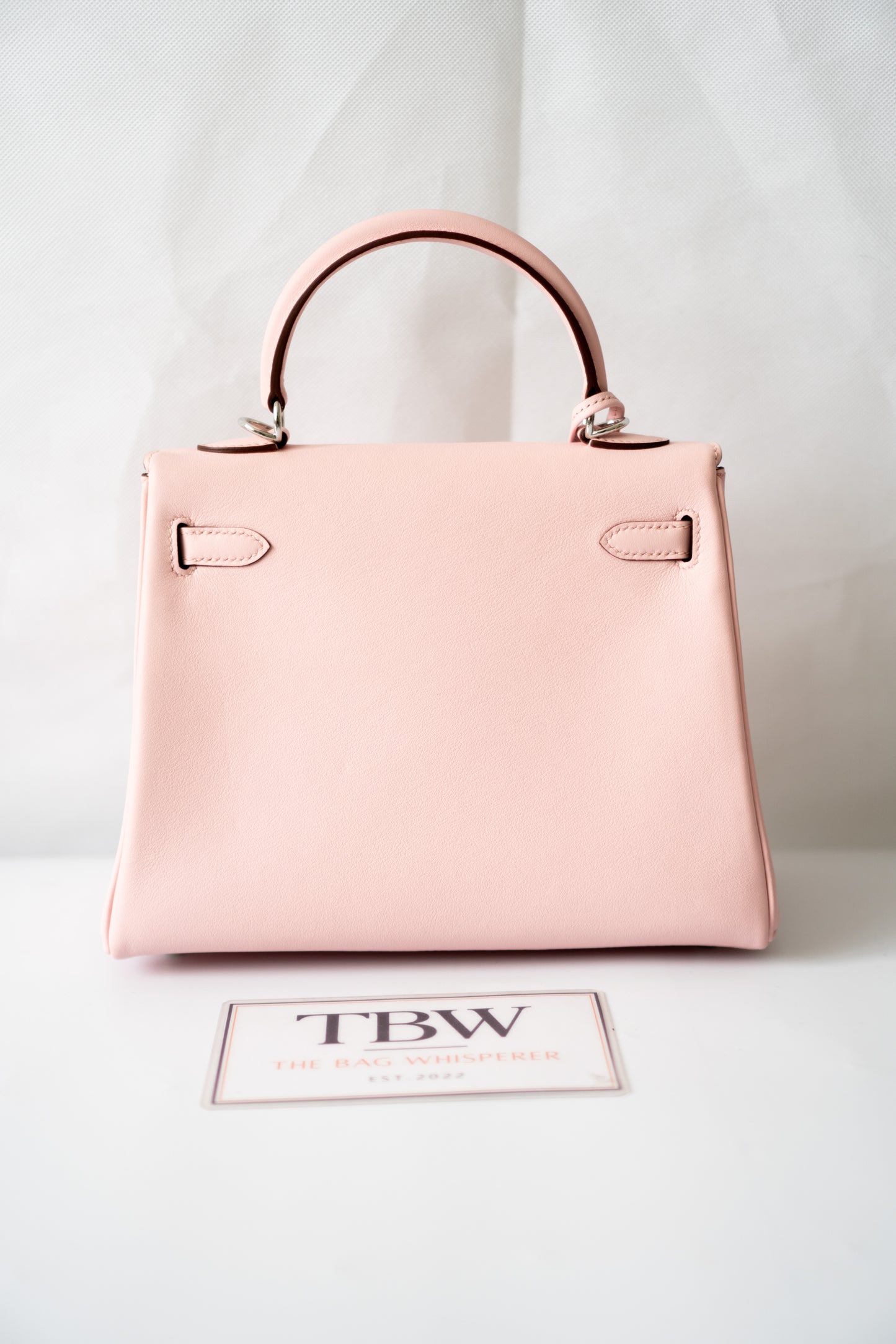 KL 25 Top Handle Bag – Rose Sakura Swift with Palladium Hardware