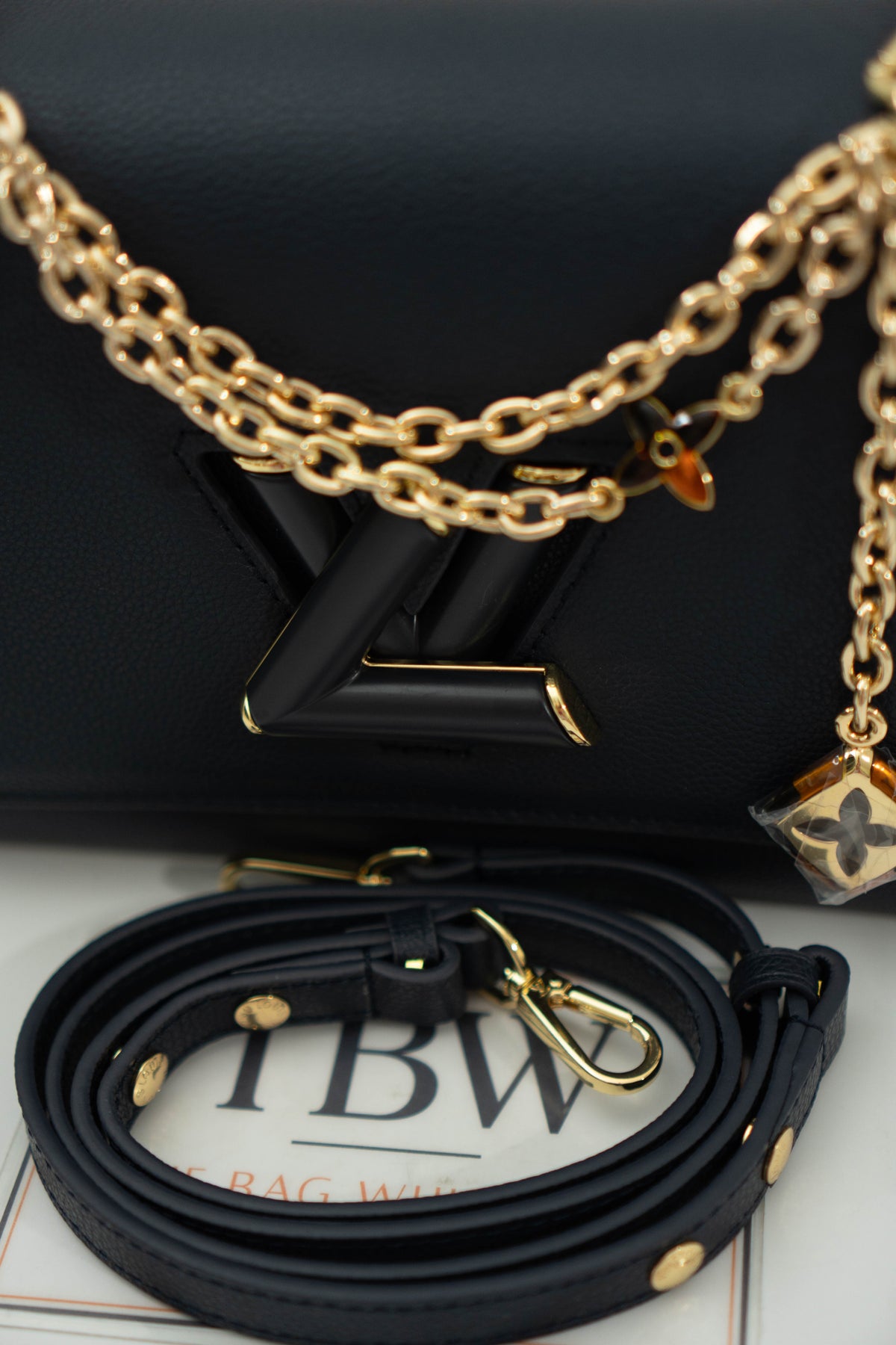 Twist MM Chain Bag – Dark Navy Monogram Empreinte & Epi Leather