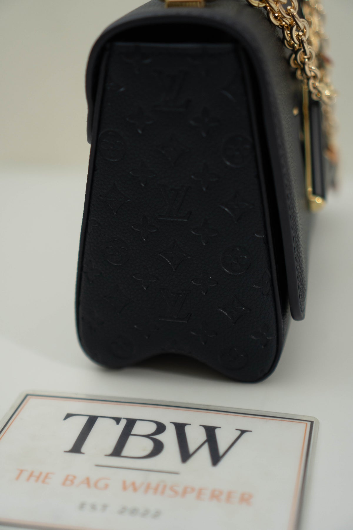 Twist MM Chain Bag – Dark Navy Monogram Empreinte & Epi Leather