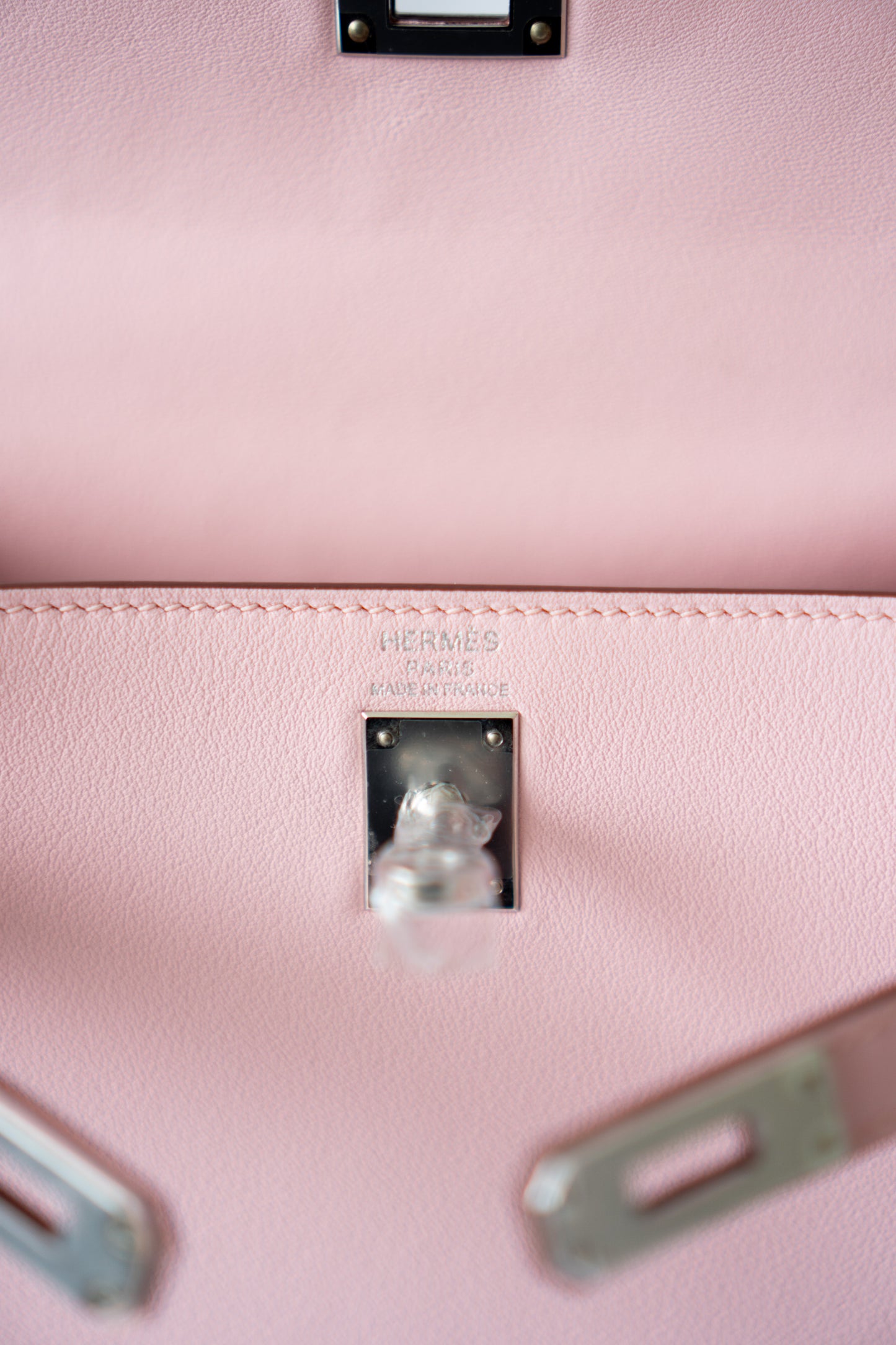KL 25 Top Handle Bag – Rose Sakura Swift with Palladium Hardware