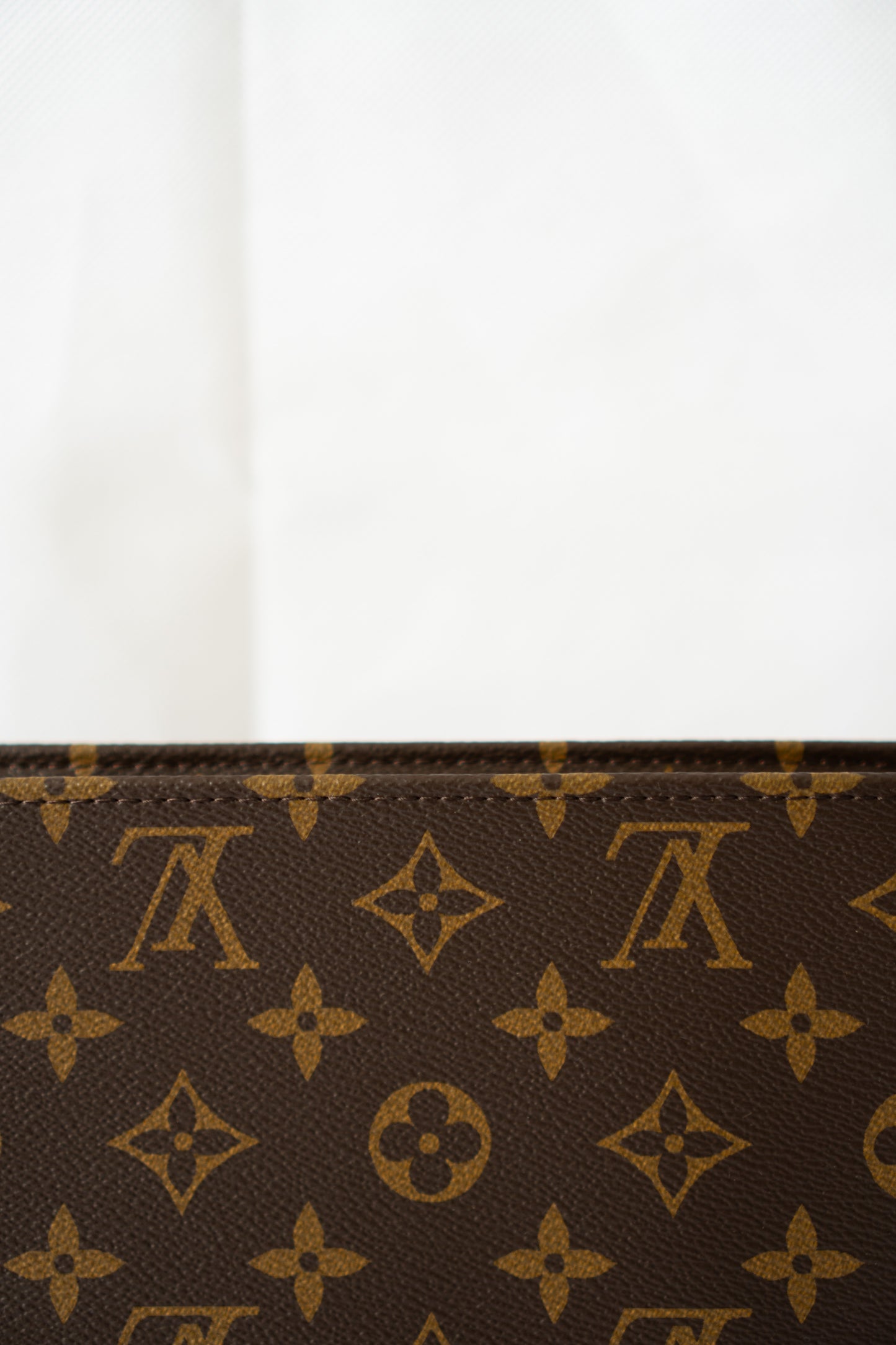 Structured Travel Pouch – Monogram Canvas with Black Leather Trim