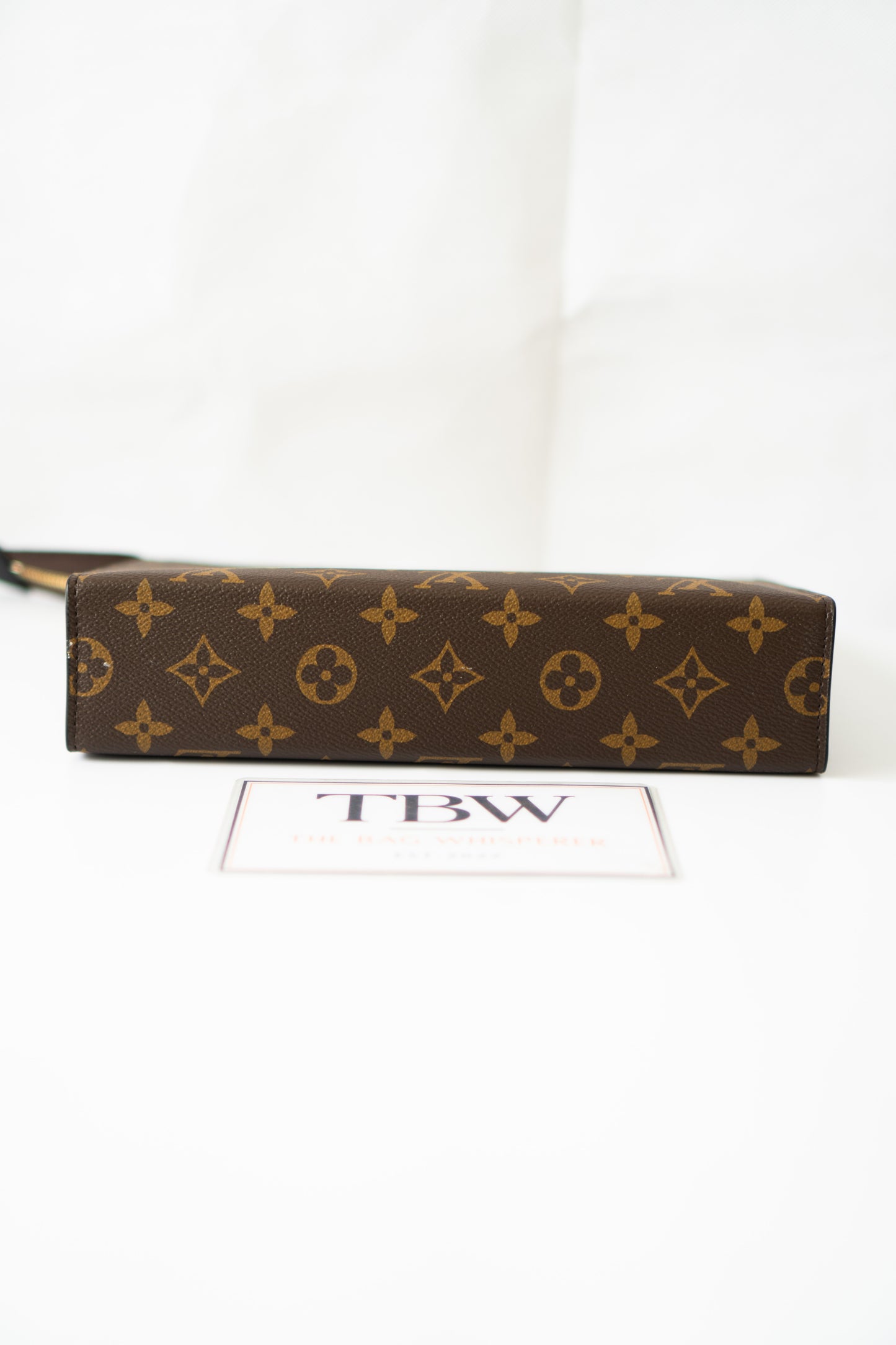 Structured Travel Pouch – Monogram Canvas with Black Leather Trim