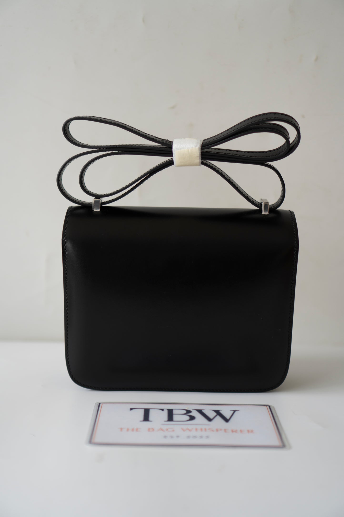 Constanc 18 – Black Box Leather with Stud Detailing