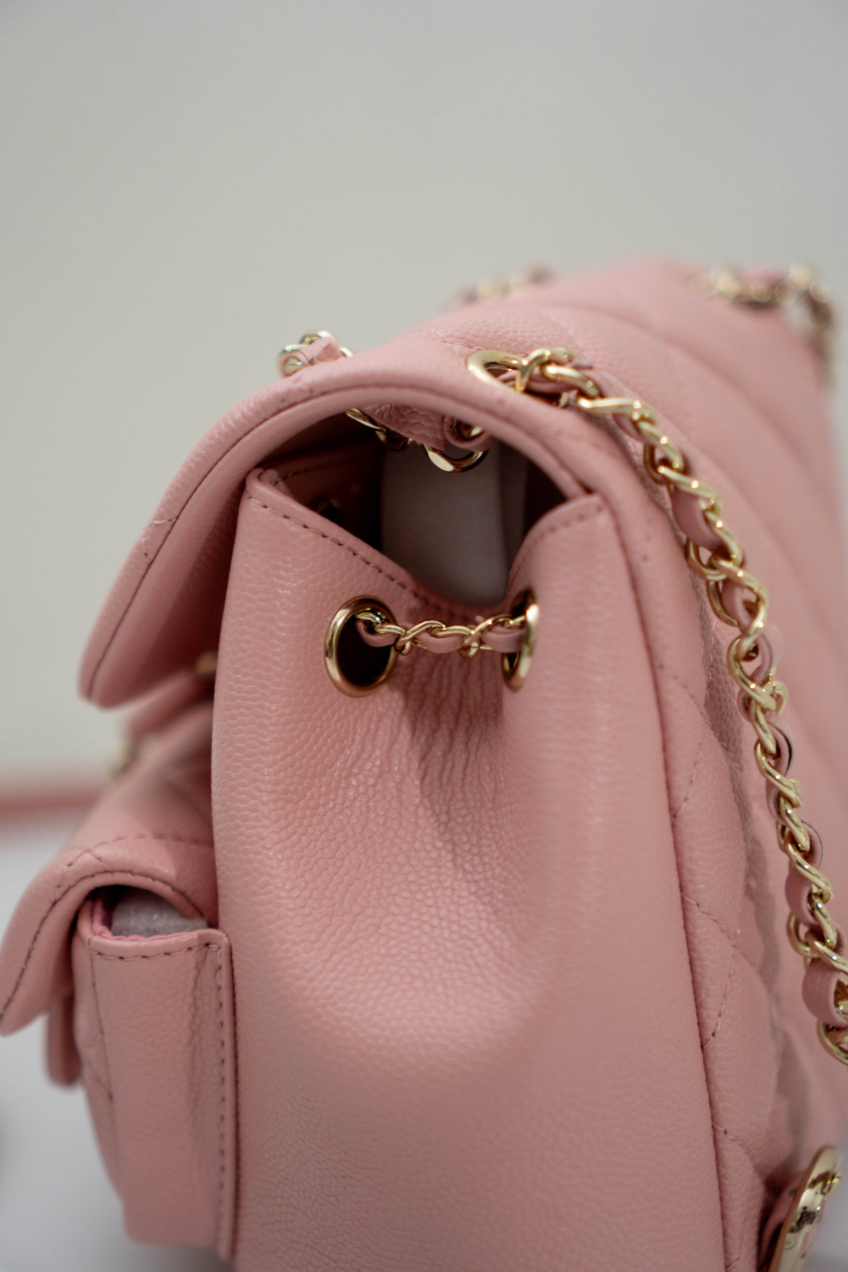 CC Duma Backpack with Front Pockets – Light Pink Caviar