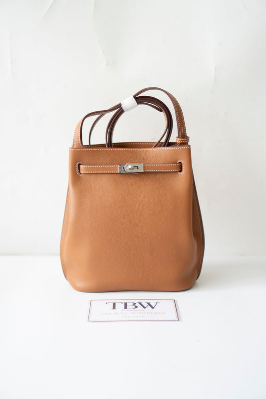 So Kelly Mini – Gold Evercolor Leather with Palladium Hardware (no logo)
