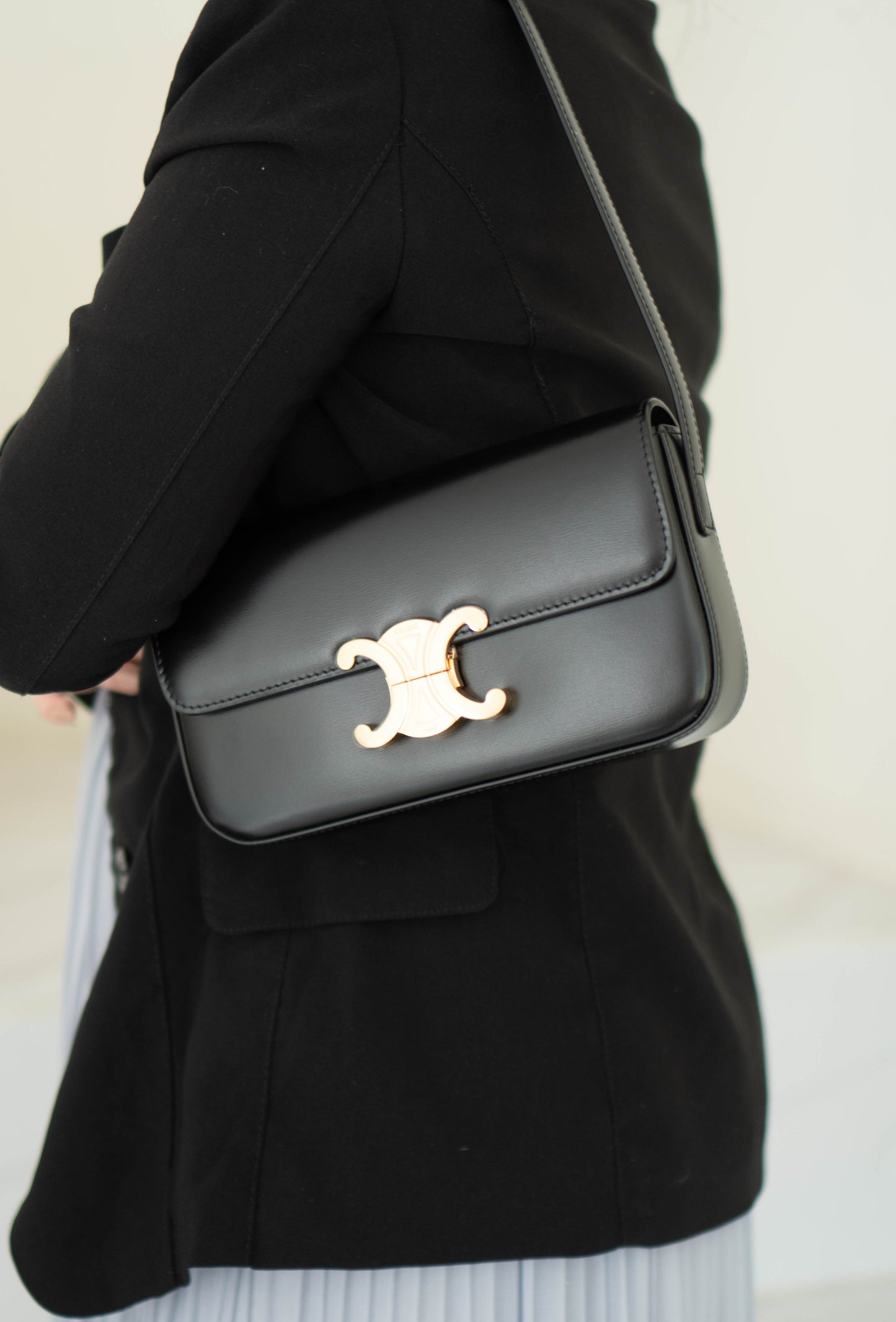 Claud Triomphe in Shiny Calfskin with Gold Hardware