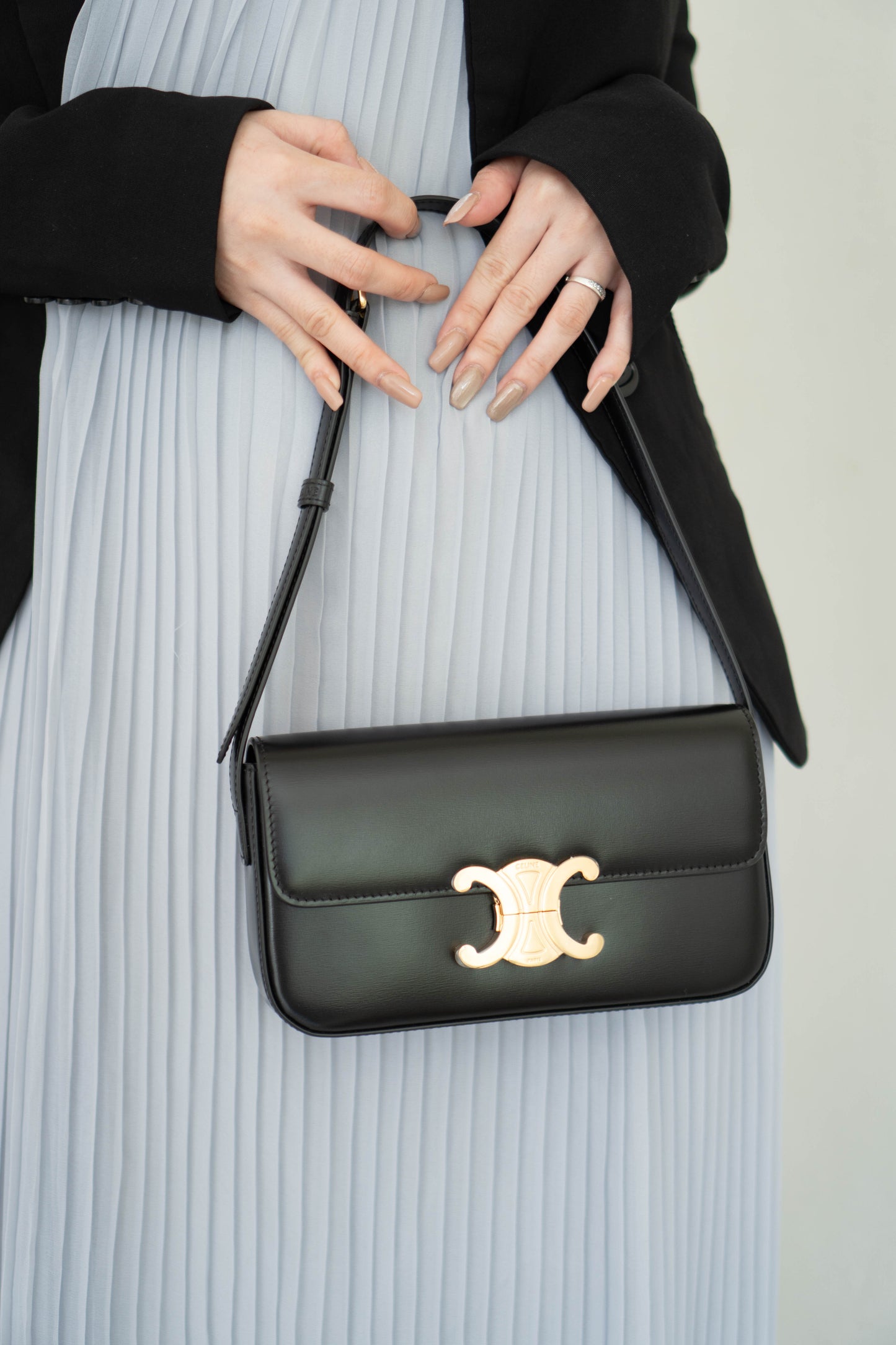 Claud Triomphe in Shiny Calfskin with Gold Hardware