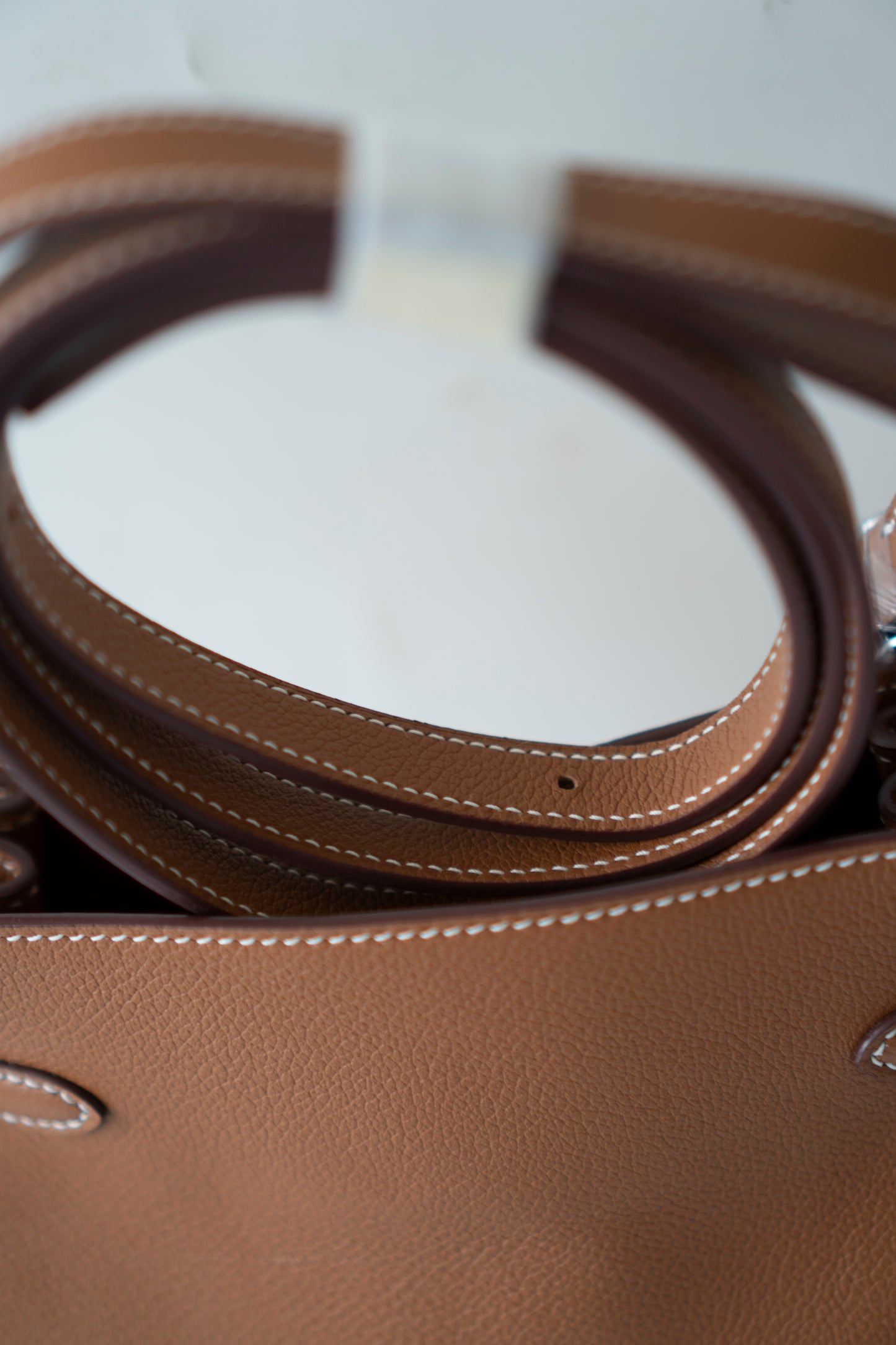 So Kelly Mini – Gold Evercolor Leather with Palladium Hardware (no logo)