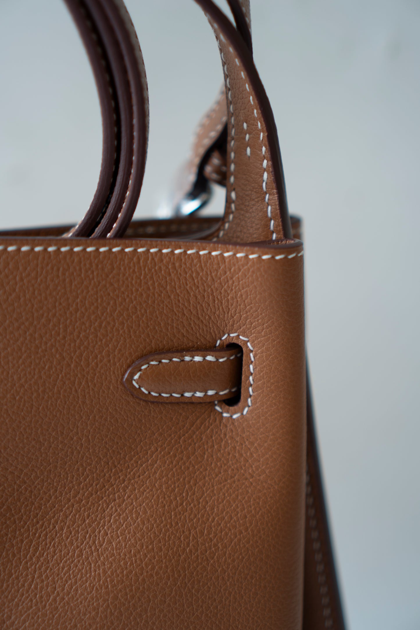 So Kelly Mini – Gold Evercolor Leather with Palladium Hardware (no logo)