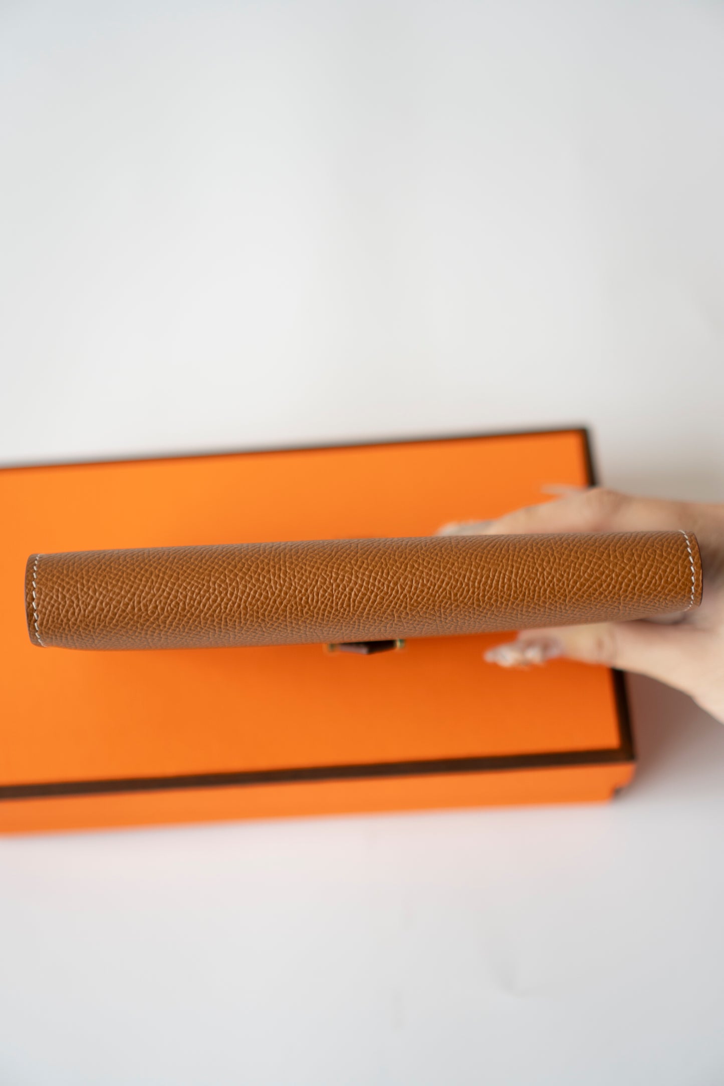 Long Epsom Wallet – Gold with Gold Hardware