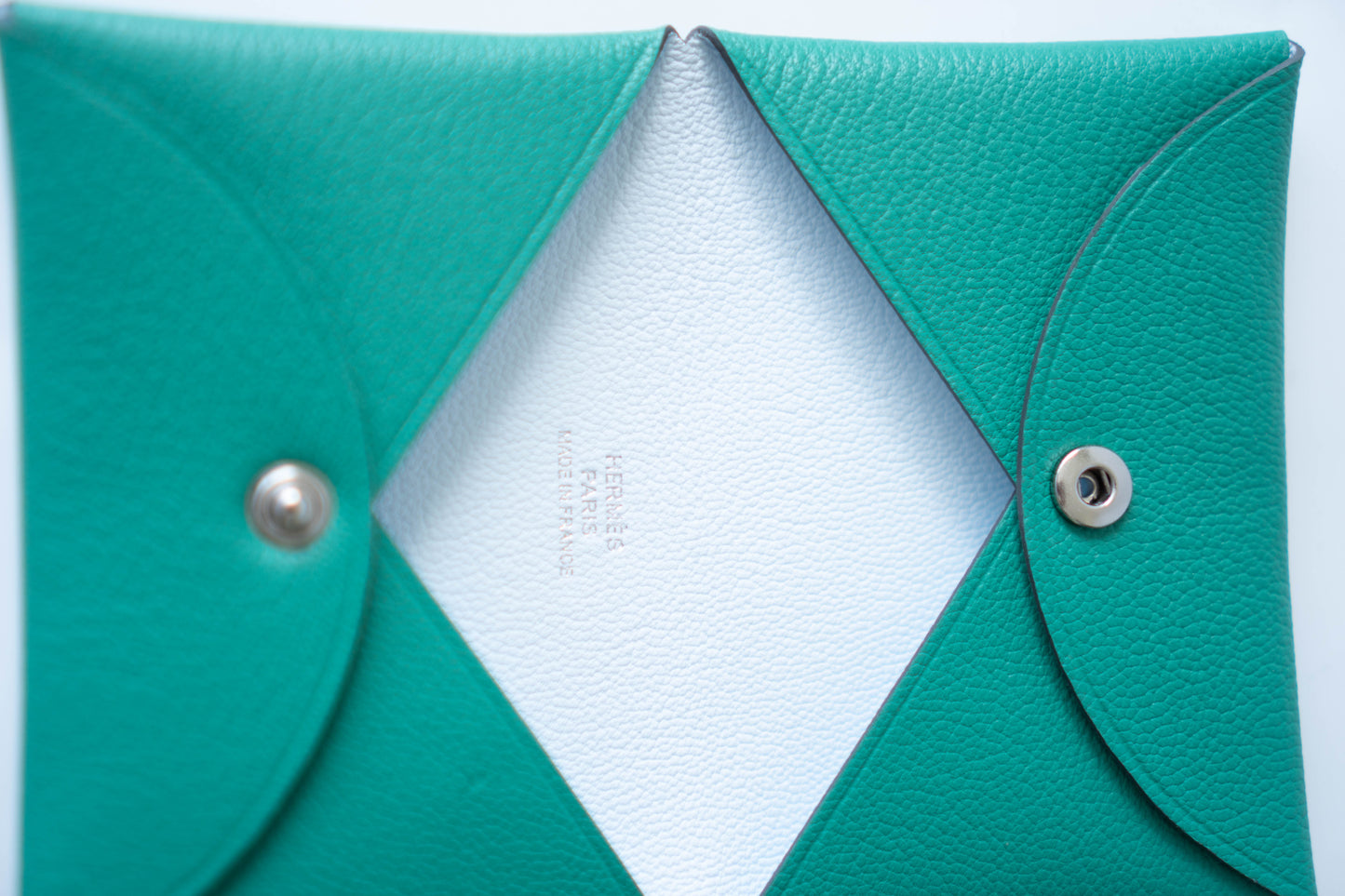 Calvi Duo in Vert Comics Chèvre leather