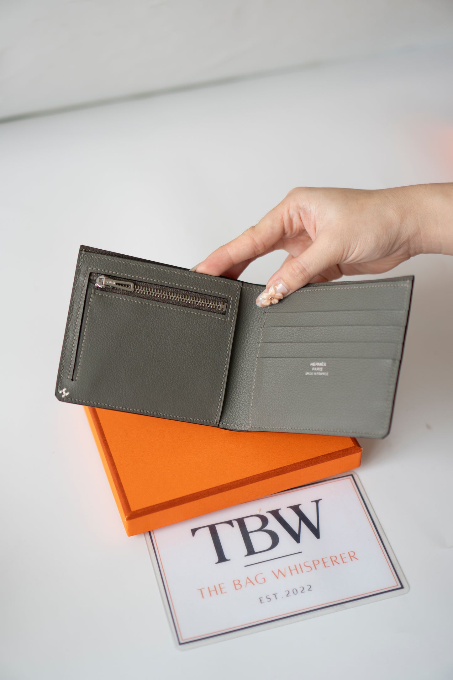 Men's Compact Wallet – Gris Meyer Evercolor Leather