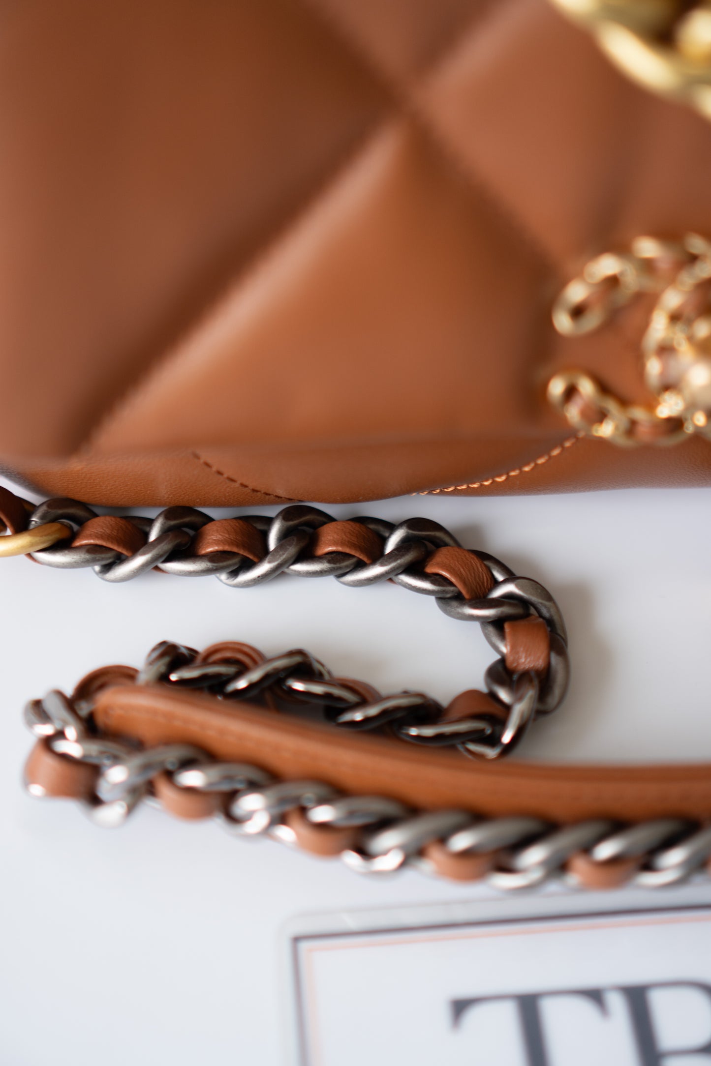 C19 Quilted Chain Flap Bag – Small Caramel Lambskin with Gold Hardware