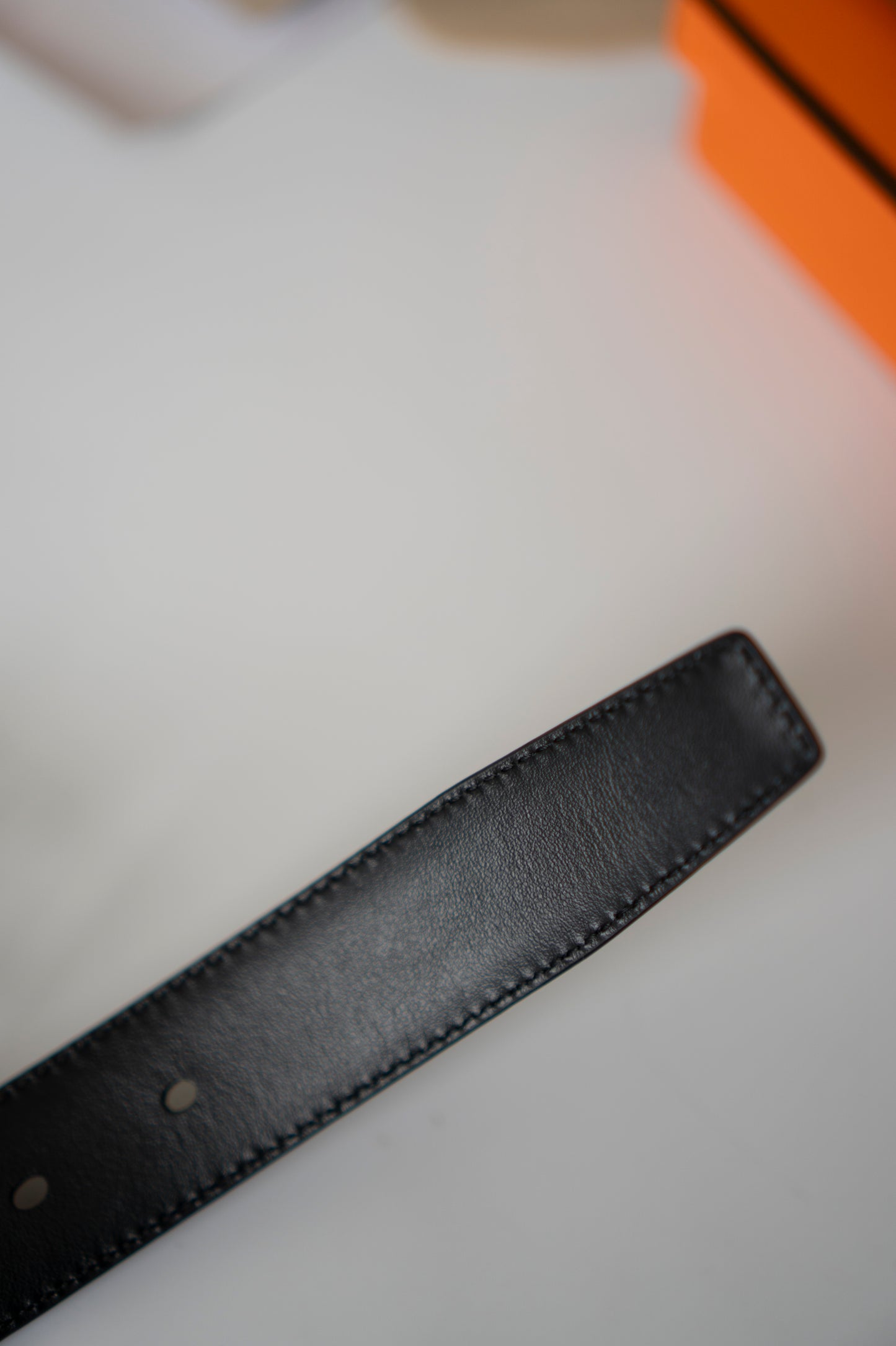Cassandre Leather Belt – Black with Gold-Tone Buckle