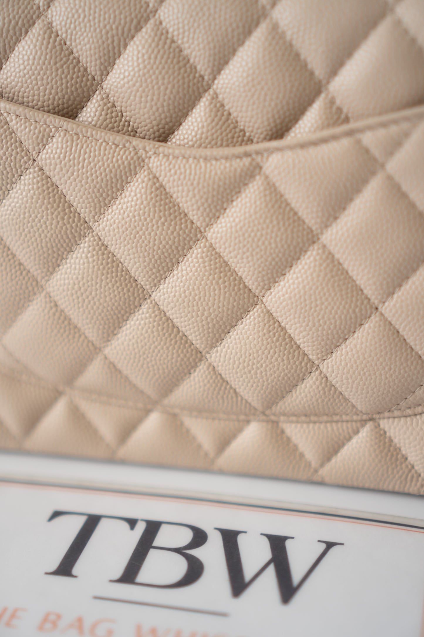 Classic Flap Quilted Flap Bag – Small Light Beige Caviar with Silver Hardware
