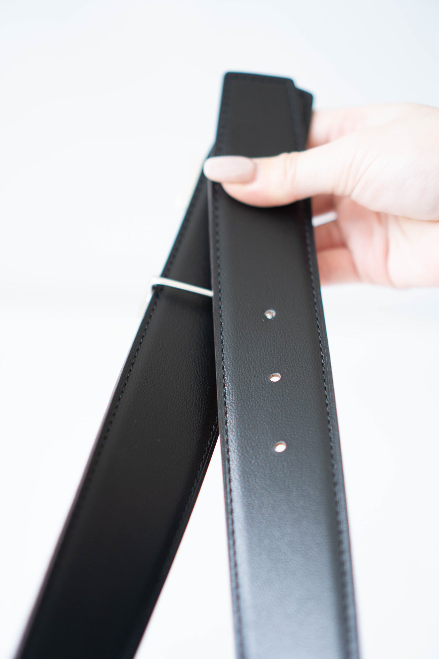 Reversible H Buckle Belt – Black & Brown with Gold Hardware
