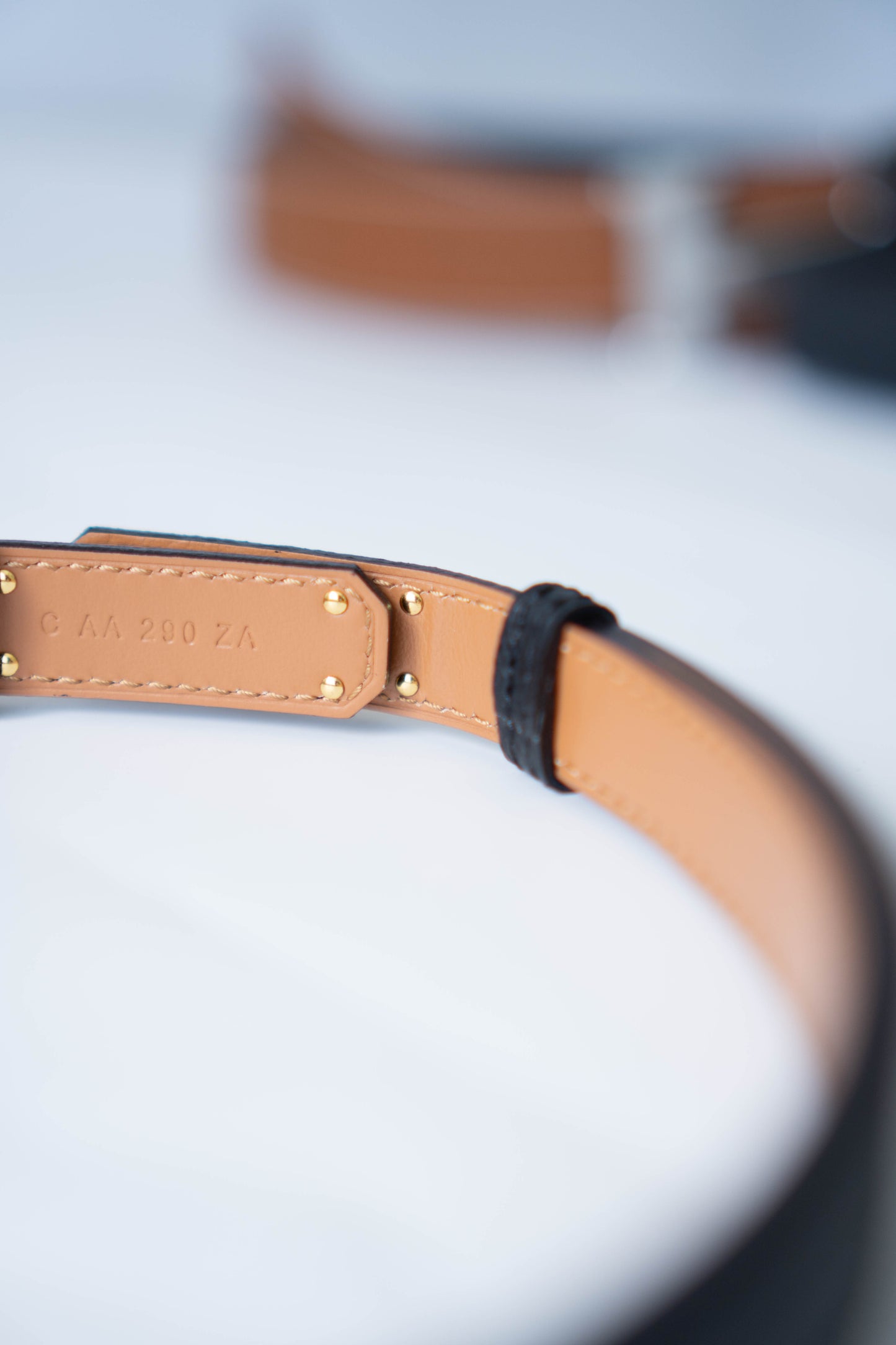 KL 18 Belt – Black Epsom Leather with Gold Hardware
