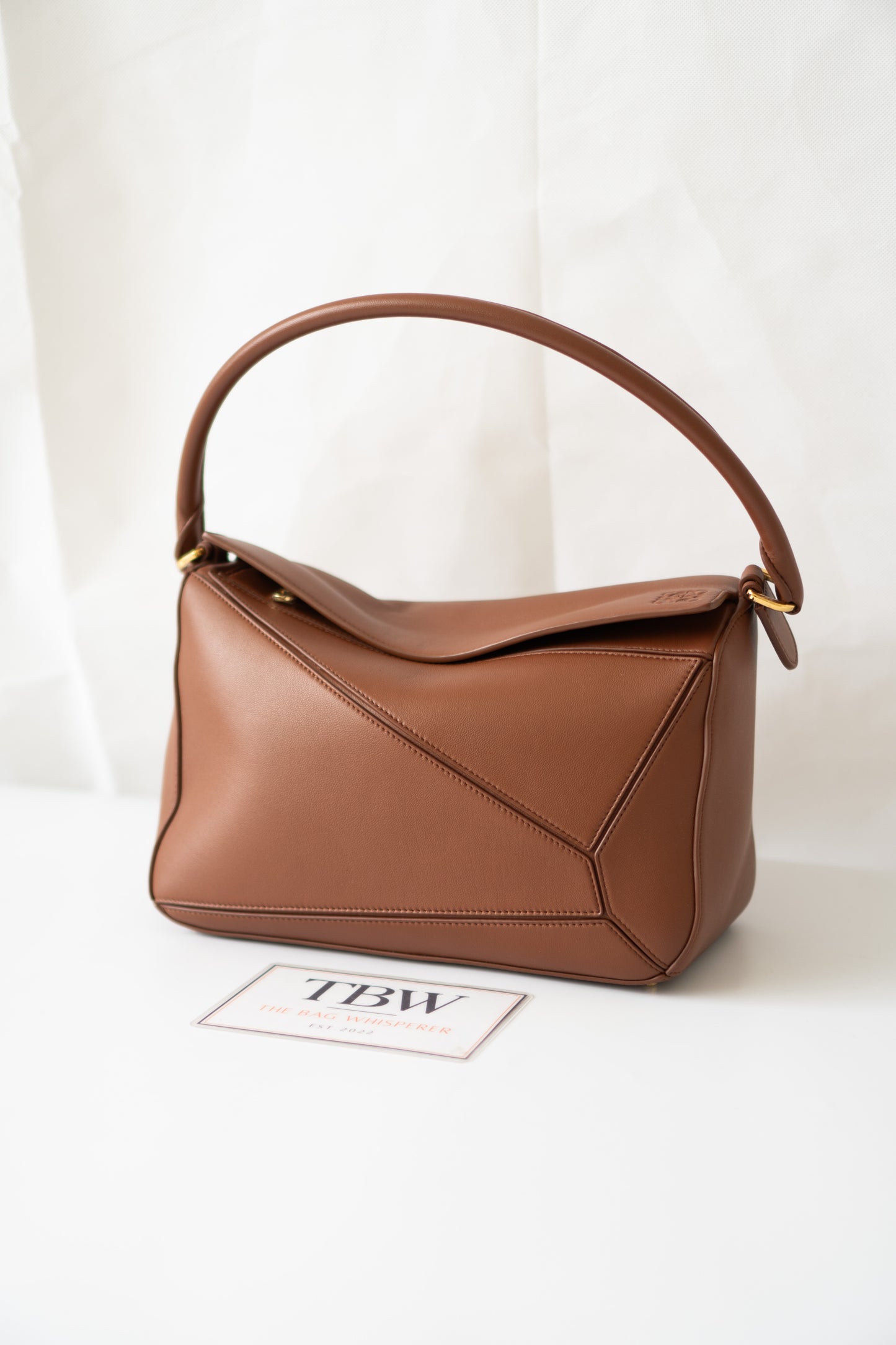 Featherlight Puzzle Bag in Medium Size – Pecan Nappa Lambskin