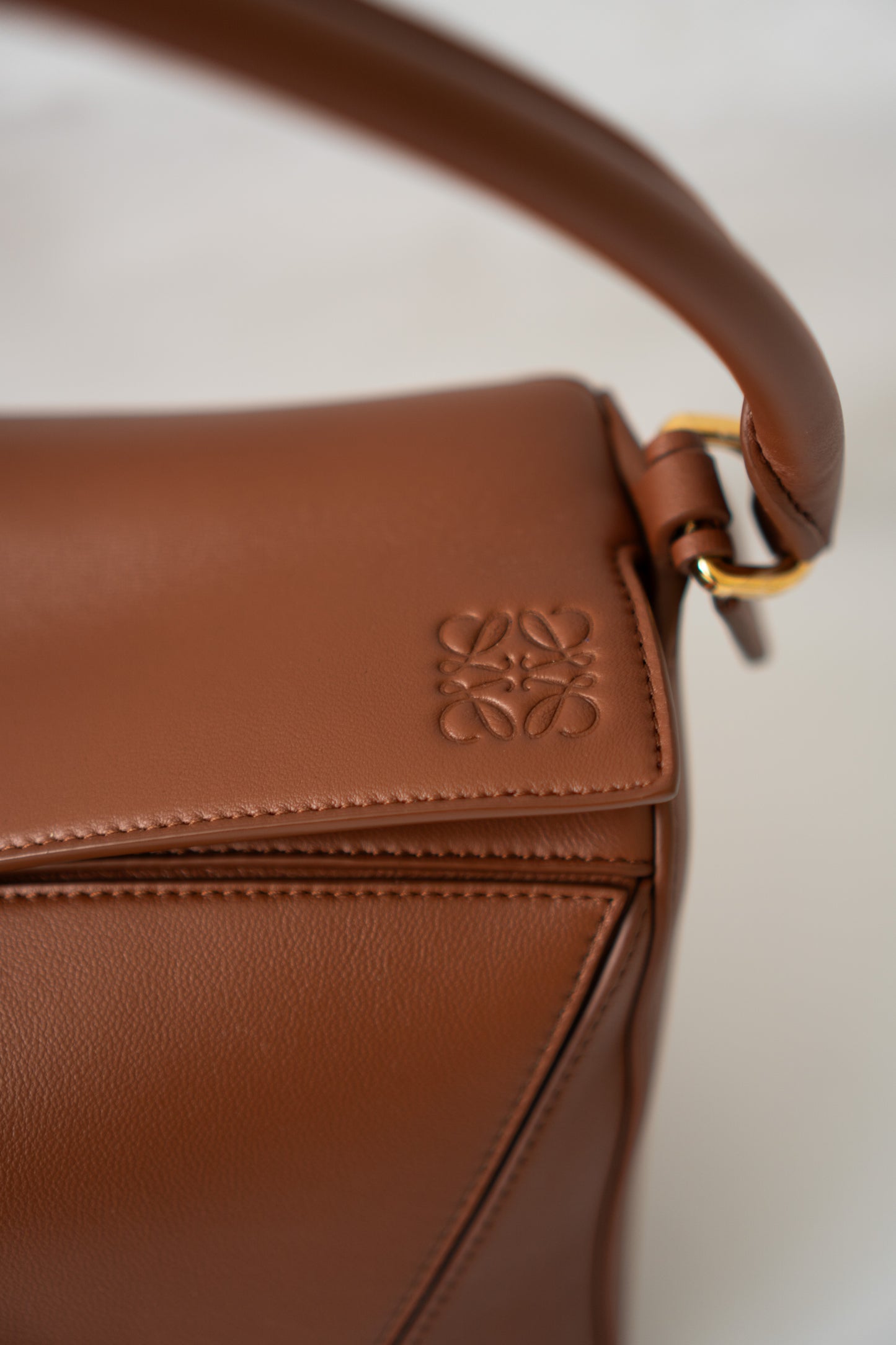 Featherlight Puzzle Bag in Medium Size – Pecan Nappa Lambskin