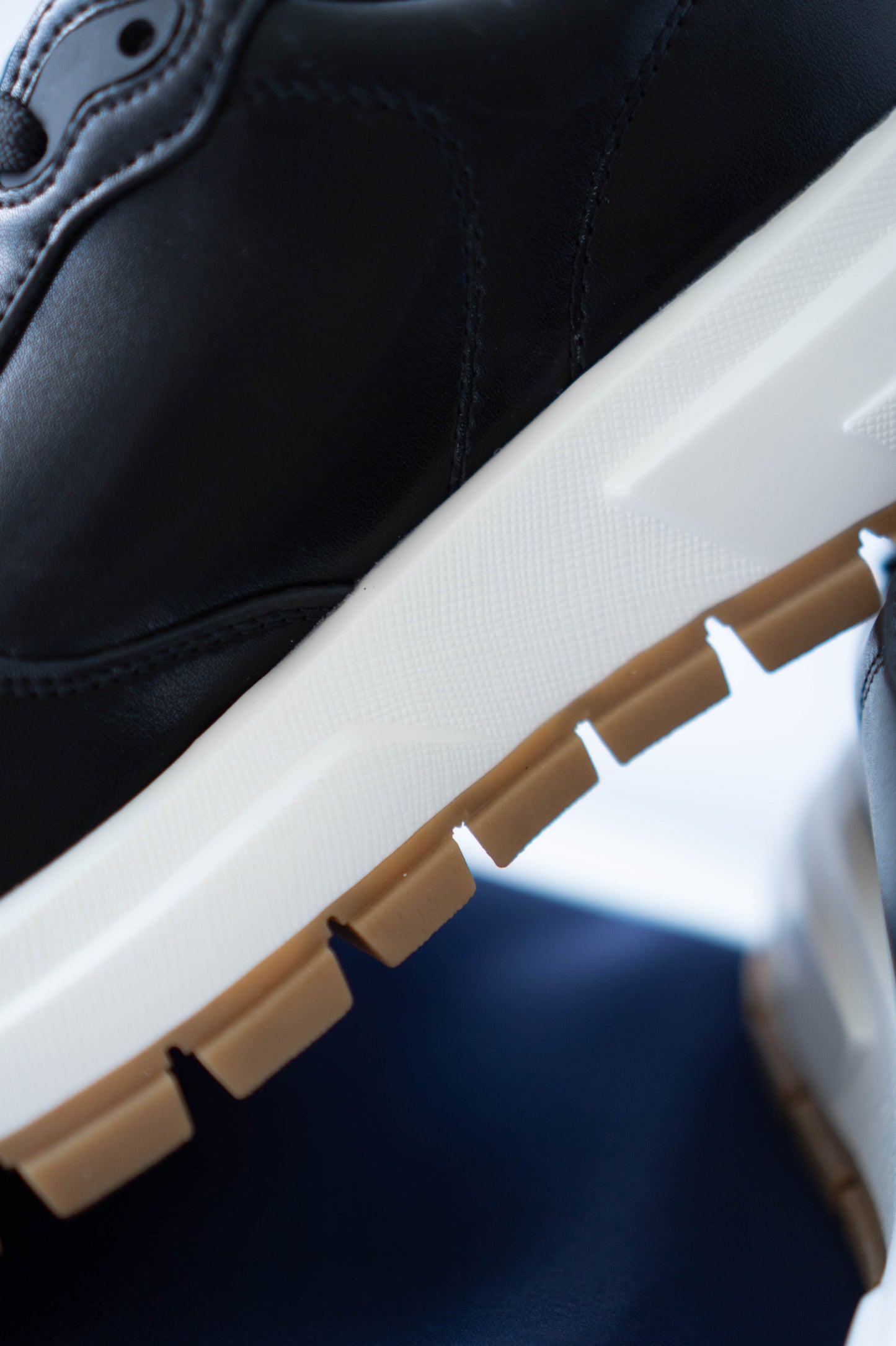 Prax 01 Sneakers – Black Leather with Chunky Sole