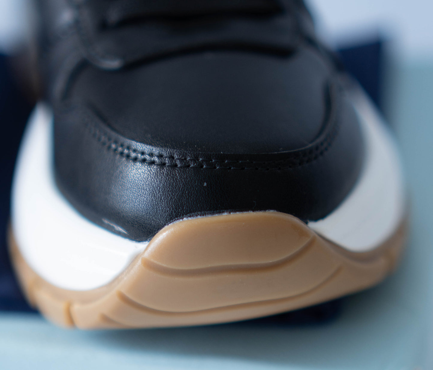 Prax 01 Sneakers – Black Leather with Chunky Sole