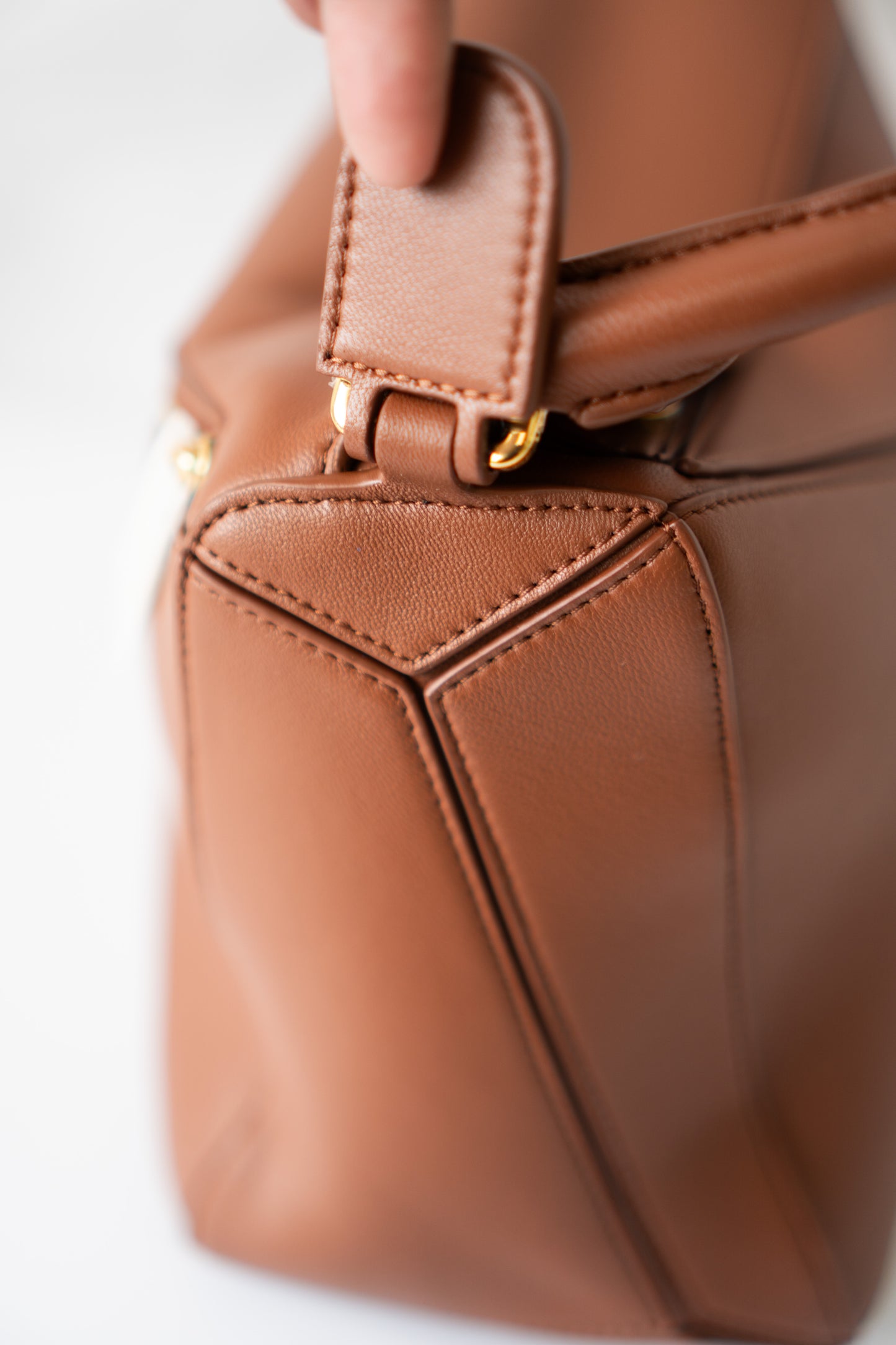 Featherlight Puzzle Bag in Medium Size – Pecan Nappa Lambskin