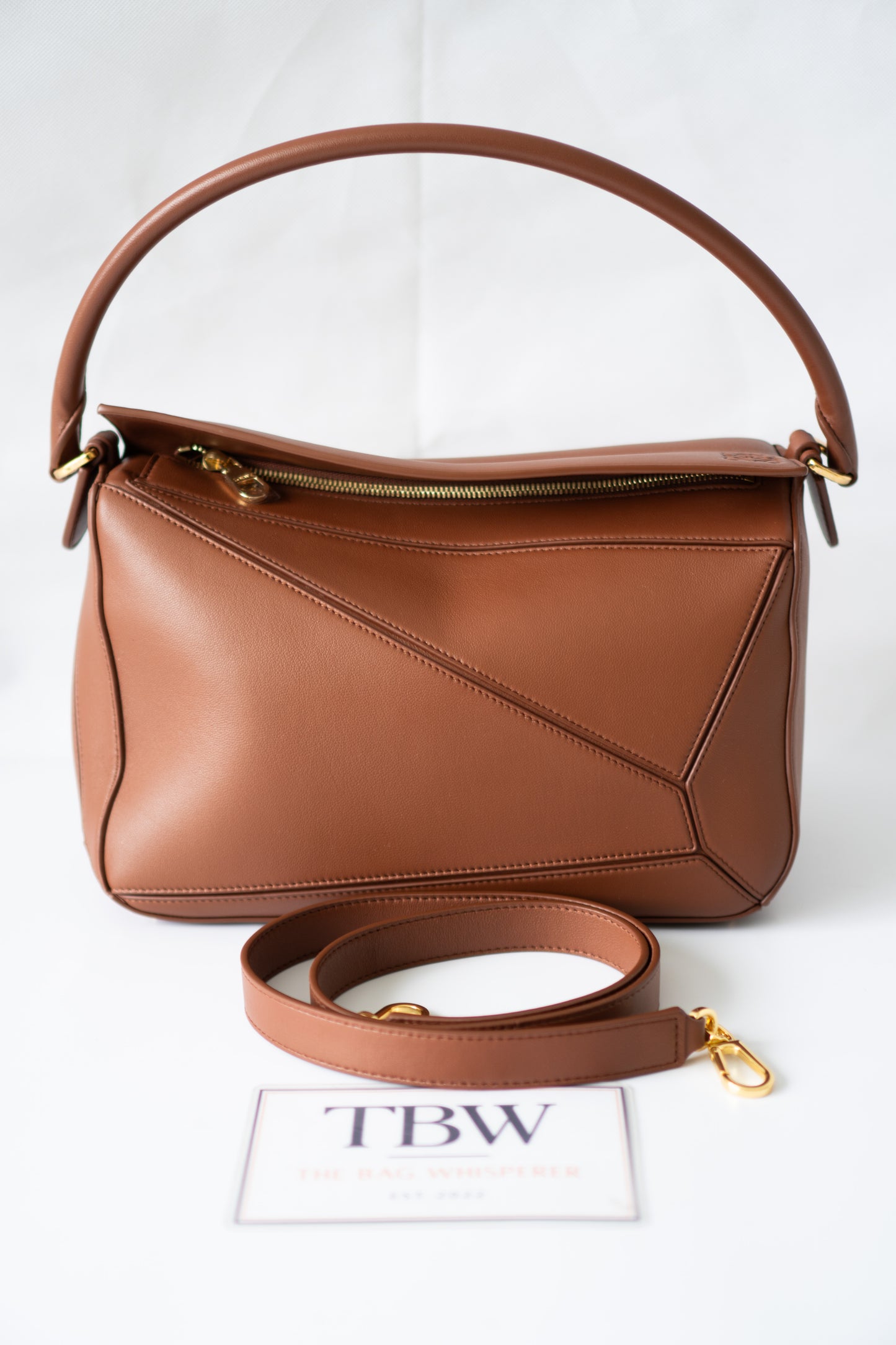 Featherlight Puzzle Bag in Medium Size – Pecan Nappa Lambskin