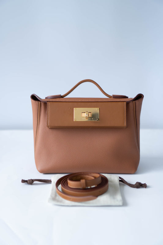 Mini 24/24 in Gold Calfskin With Gold Hardware