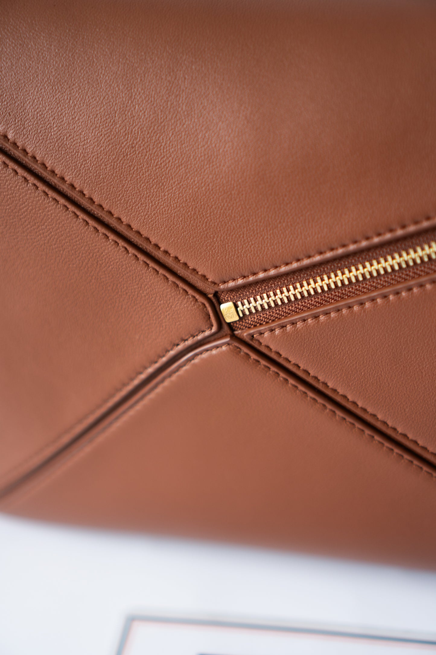 Featherlight Puzzle Bag in Medium Size – Pecan Nappa Lambskin