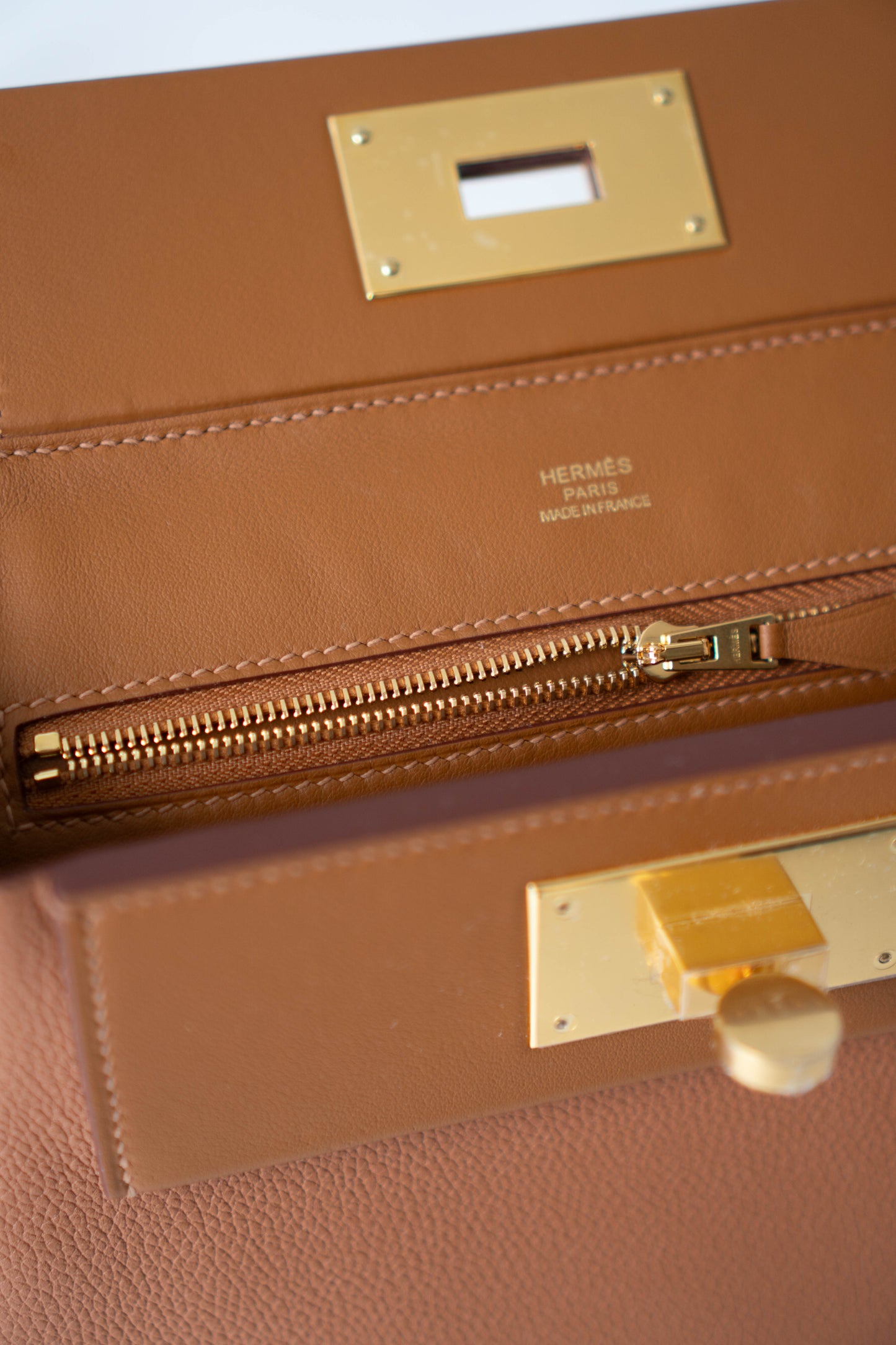 Mini 24/24 in Gold Calfskin With Gold Hardware