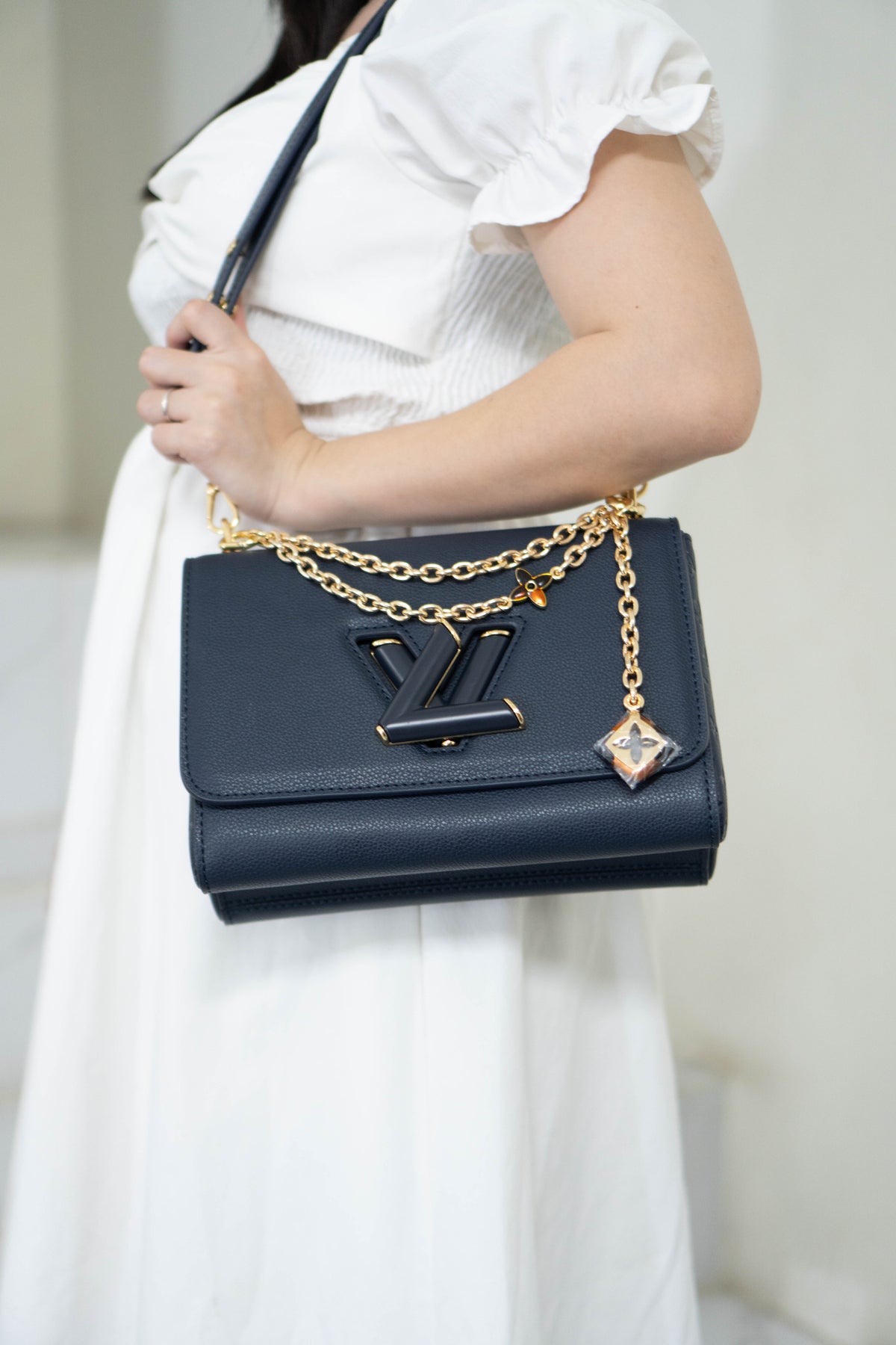 Twist MM Chain Bag – Dark Navy Monogram Empreinte & Epi Leather